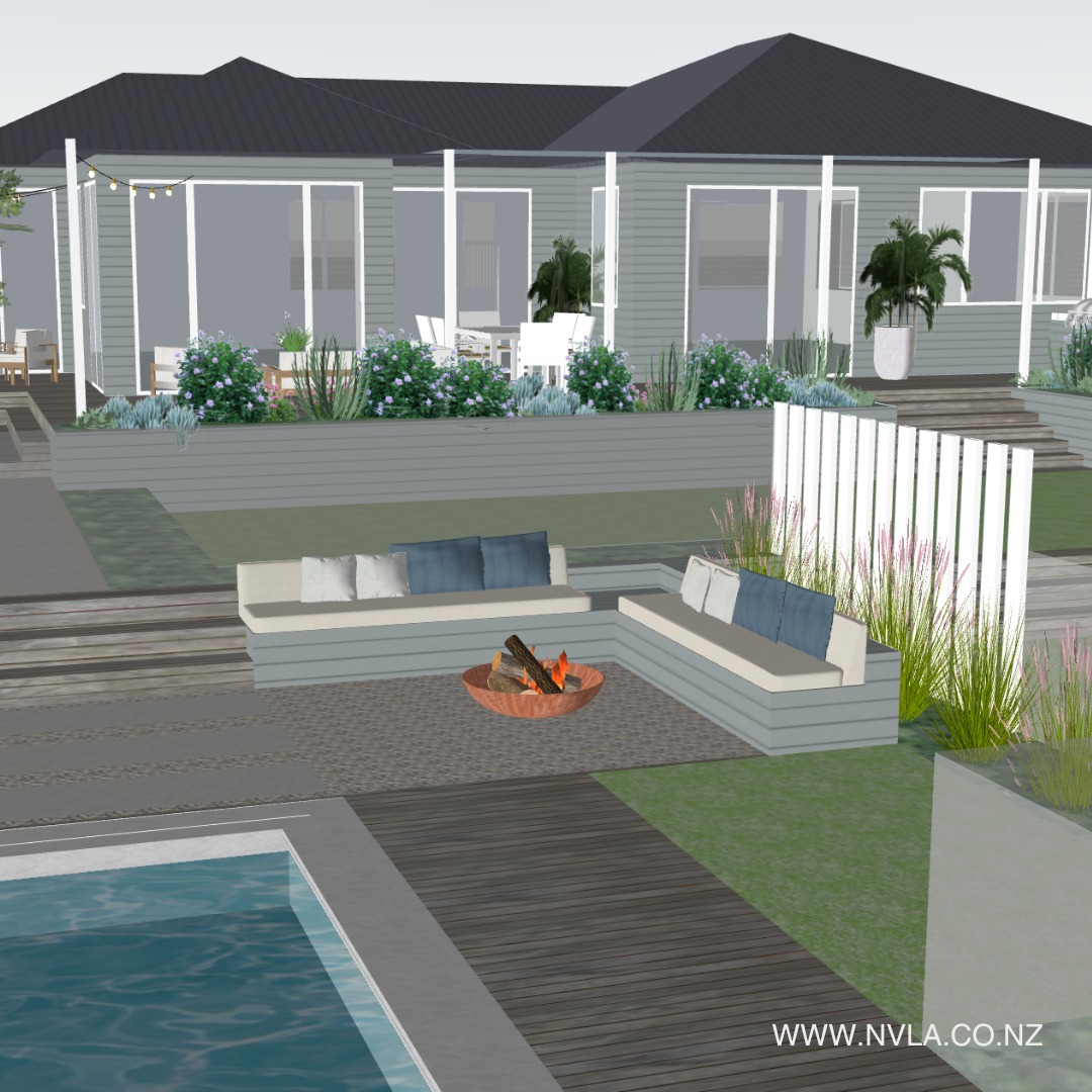 Loving the fantastic Autumn weather and need to update your property ready for summer.... let us help you get started. On the books is this gorgeous character filled space with plenty of outdoor living options and a fun family pool. #landscapedesign #pooldesuign #outdoorliving www.nvla.co.nz