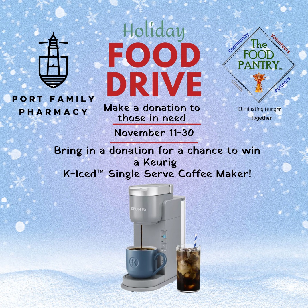 ❄⛄This holiday season we are partnering with The Food Pantry, Inc. to collect donations for community! Bring in a donation and be entered to win a new Keurig K-Iced Coffee Maker!☕ Perfect for all seasons!⛄❄️