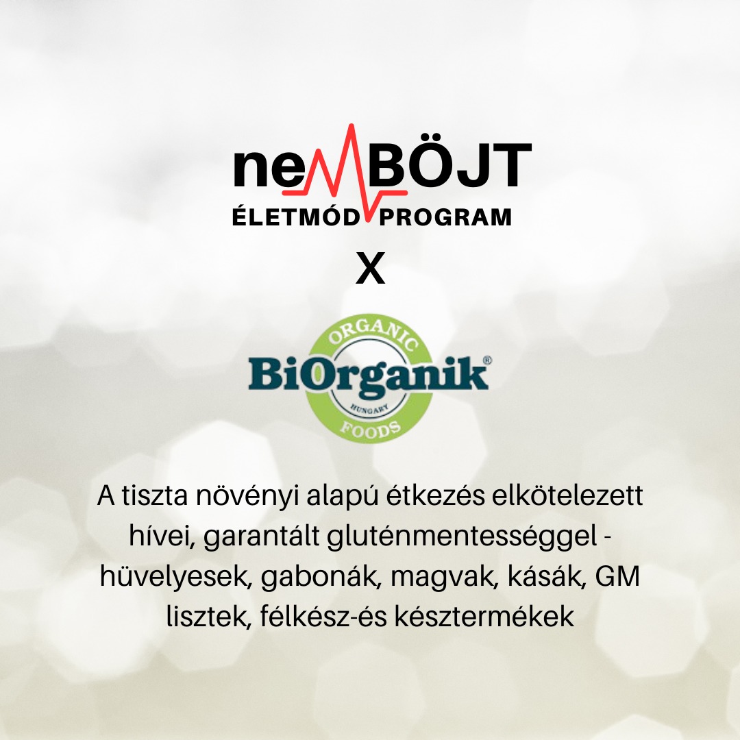 A @biorganikofficial története a 2000-es évek elején kezdődött, amikor még alig volt növényi alapú termék a magyar piacon, ezért a vegán étrendet követő tulajdonosok úgy döntöttek, megteremtik ennek a feltételeit itthon is, hogy minél több magyar ember egészségesen és környezettudatosan tudjon táplálkozni. Kínálatukban alapanyagok és felkész illetve késztermékek is megtalálhatóak és számos saját márkás terméket fejlesztettek ki az elmúlt években. Aki részt vesz a #nemBÖJT életmód programban, 10% kedvezménnyel tud vásárolni webshopjukból!