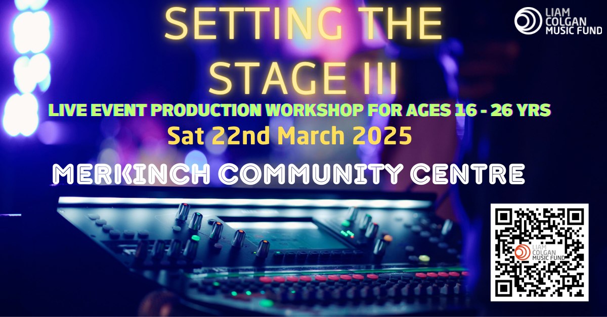 We are delighted to have the guys from @netsounds_ joining us to capture 'Setting The Stage 3'.
There are still a few places left for next week, so don't delay and register online here at: https://www.surveymonkey.com/r/2PZGP5X
https://netsounds.co.uk/ | @imoutevents | @cmpsonline |
Highland Backline Hire | @uhinwhalness |
Skills Development Scotland | The John Preston Memorial Fund