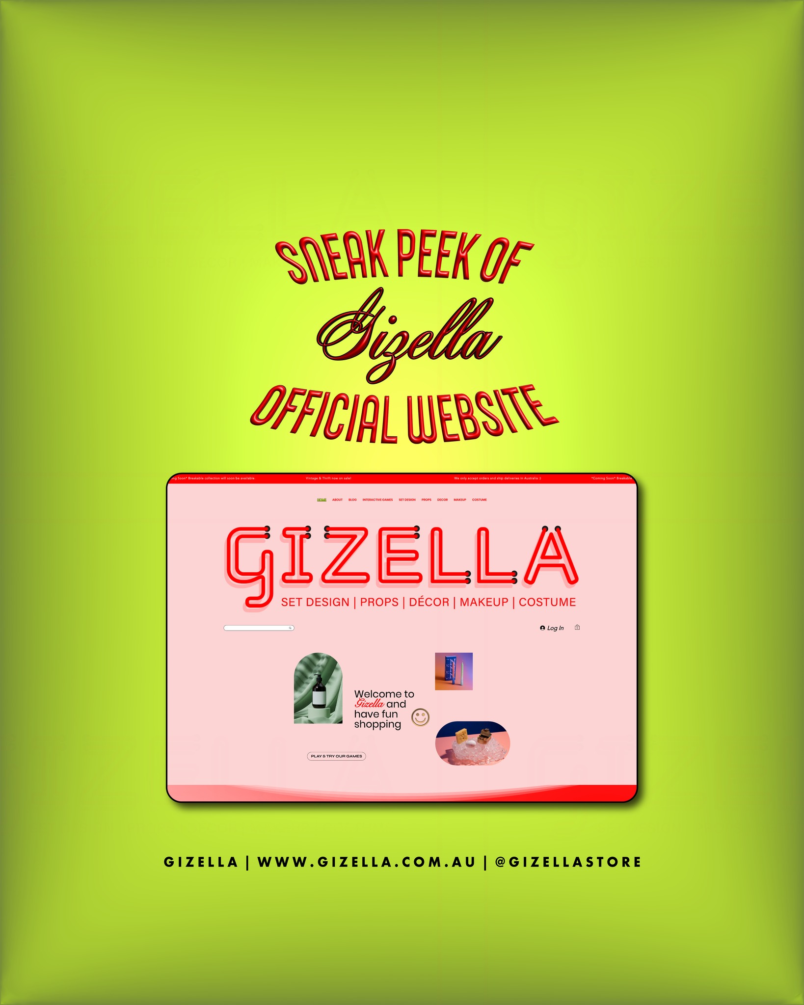 Here's a sneak peek of my GIZELLA website: www.gizella.com.au 💖 I am very excited to launch my online store!
This website is designed by yours truly, me!
Let us know what you think ✨
🌼
🌼
🌼
#stylingtips #fyp #foryoupage #websitedesign #graphicdesign #motiondesign