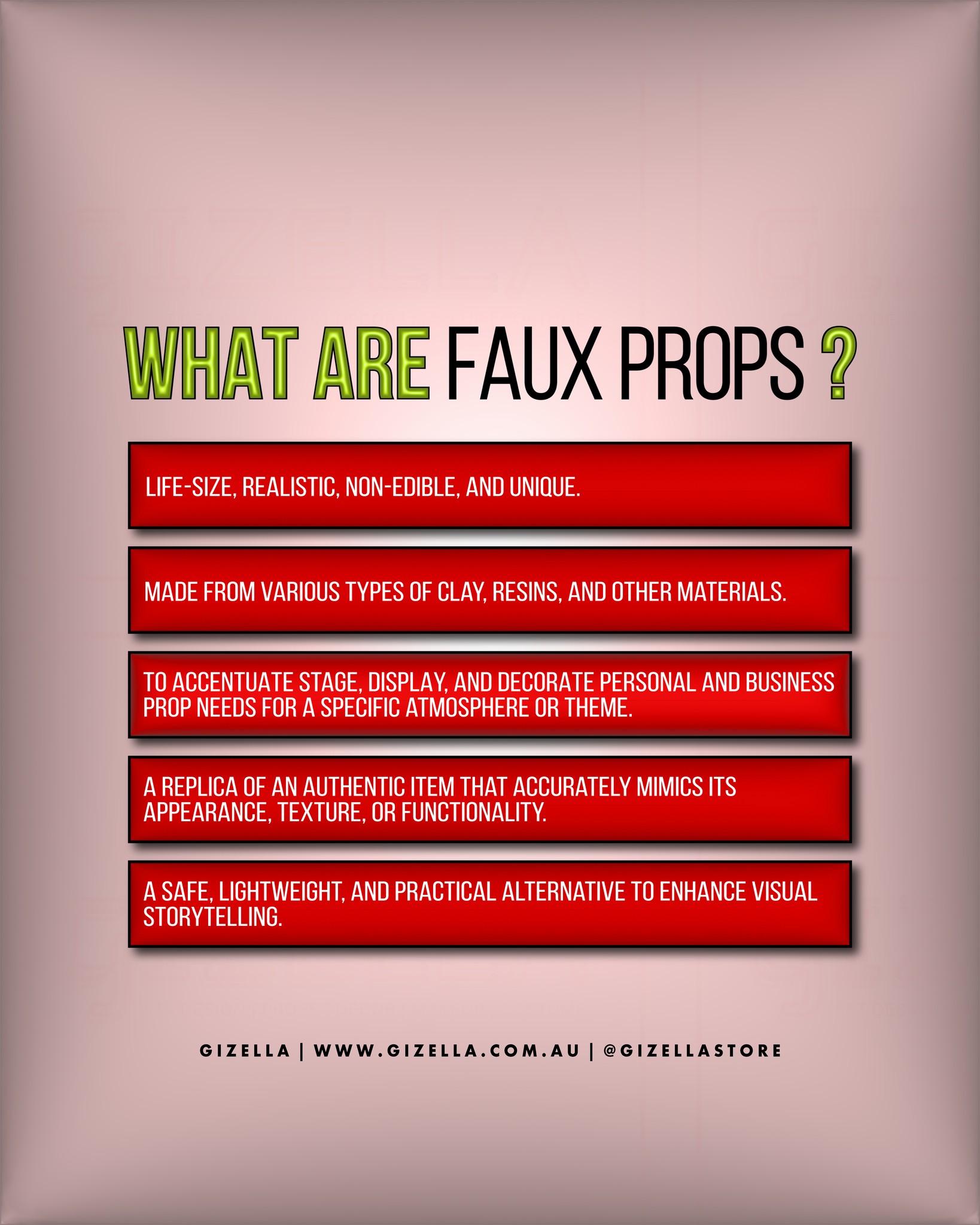 What are faux props? Here's a short info 💖
🌼
🌼
🌼
#motiondesign #graphicdesign #websitedesign #fauxprops #fauxfood #fauxdrinks #fauxstunts #fauxswatches #fauxtextures #fauxdebris #breakableglass #breakawayglass #smashableglass #smashableprops #breakawayprops