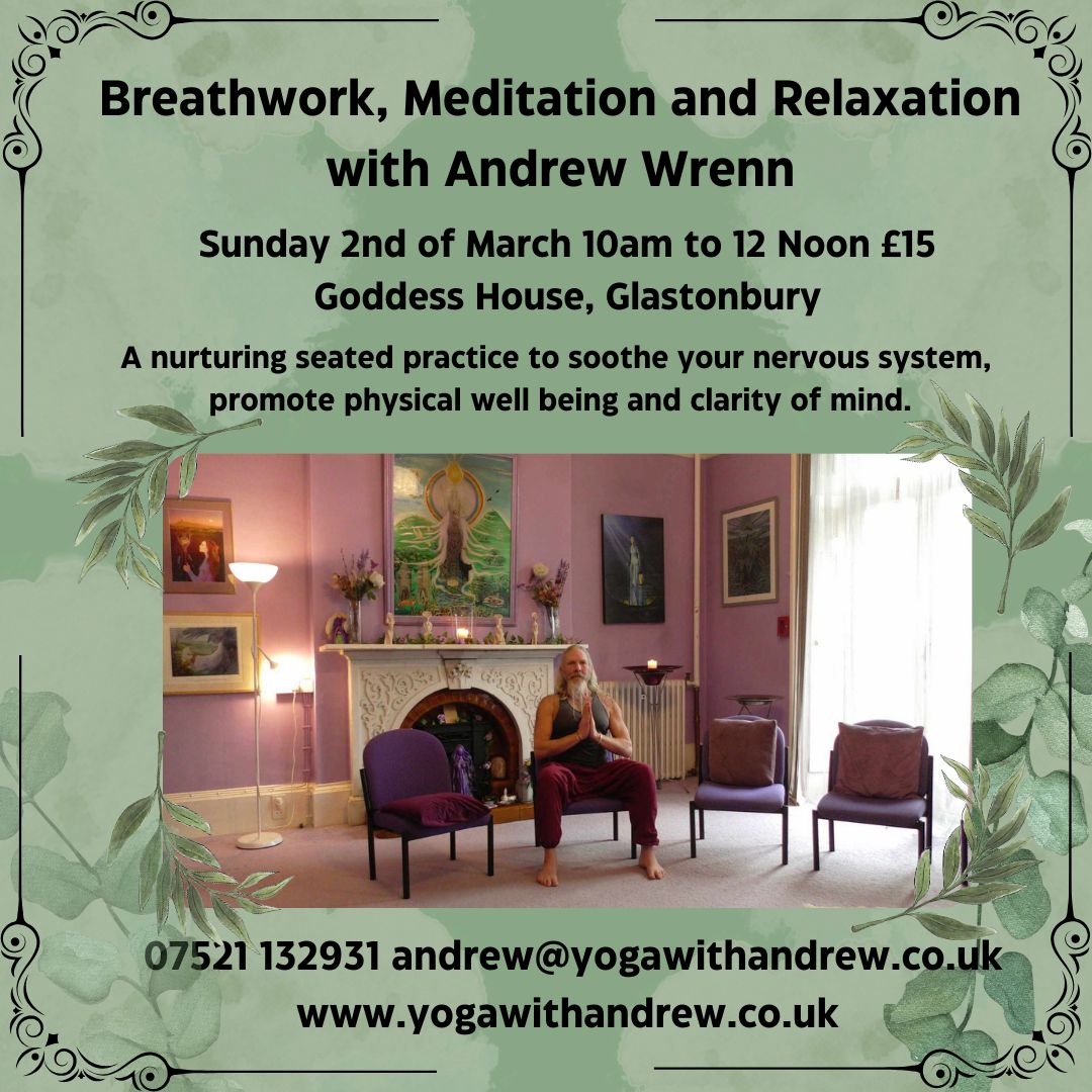 💚Did you know that there are a lot of events running from our Temple Rooms here at Goddess House?
🙏 Next Breath work session hosted by Pure Yoga South West is on Sunday 2nd of March at 10 am - 2 hours session for £15.
💚Contact Andrew Wrenn to book 07521 132931
#meditation #Glastonbury #ladyofavalon #breathwork #movement #relaxation