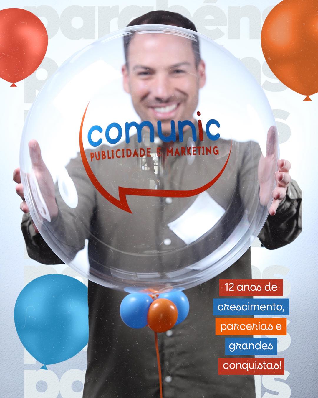 São 12 anos crescendo, inovando e impulsionando marcas com estratégia e criatividade! 🚀✨
Na Comunic, cada projeto é uma oportunidade de transformar desafios em resultados. Construímos conexões autênticas, fortalecemos parcerias e ajudamos marcas a irem cada vez mais longe.
Agradecemos a todos os clientes, parceiros e equipe que fazem parte dessa trajetória. Seguimos juntos, criando, inovando e conquistando novos horizontes! 🚀🎯
#Comunic12Anos #CrescendoJuntos #ResultadosQueMarcam
