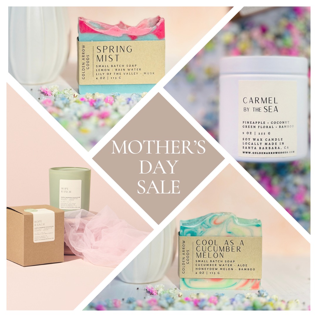 SALE ALERT! Our Mother's Day Sale is ON, and we've got goodies galore just waiting to make those special ladies smile! Use code MOTHERSDAY15 for 15% off your ENTIRE online order, including sale items! 🛍️💐 But hurry, the sale ends Sunday, May 12th at midnight! ⏰ Check out the link in our bio to get shopping!
It's also Teacher Appreciation Week! 🍎✏️ Let's give a big shoutout to all the educators out there making magic happen every single day! 🌟
Remember, we've got your back with FREE local delivery, so no need to stress about the logistics! 🚚
Be the first to know about our sales and upcoming events - subscribe to our email list! 💌
Happy shopping, and big thanks to all the amazing moms and teachers out there! 💖 #MothersDaySale #TeacherAppreciationWeek #ShopLocal #SpreadLove #GoldenArrowGoods #handmadesoap #luxurycandles #smallbatchsoaps