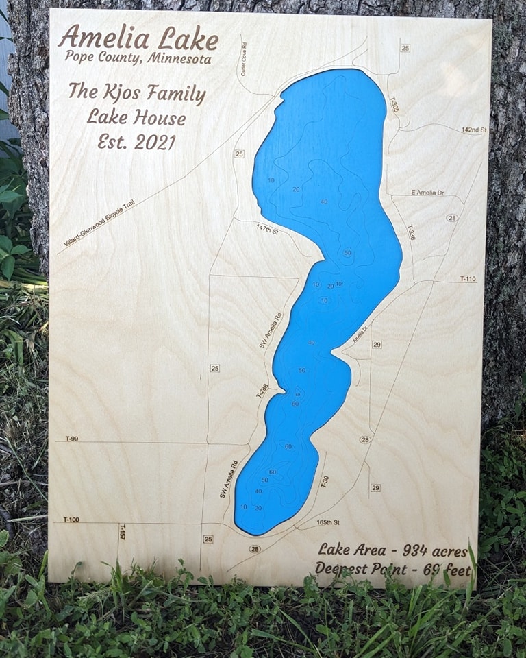Our first lake map! We absolutely adore this piece.