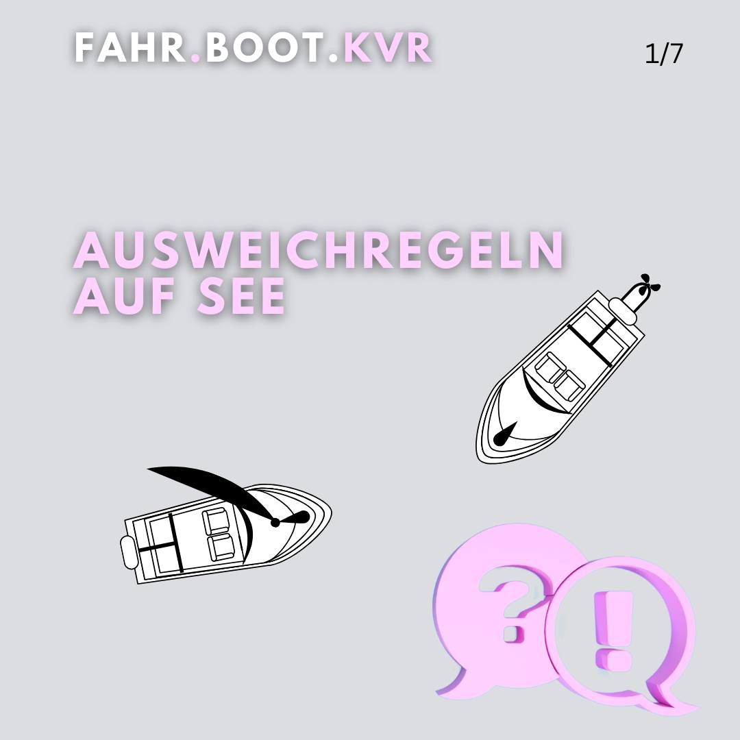 INFO 🌊⚓️ | Ausweichregeln auf See (KVR) |
🚤⚓ Werde zum Seefahrtsprofi! ⚓🚤
Kennst Du die wichtigsten Ausweichregeln auf See? Unsere neue Beitragsreihe zeigt Dir die wichtigsten Ausweichregeln, die jeder Skipper kennen sollte - egal ob Führerschein oder nicht! ⚓👀
📸 1. Motorboote im direkten Gegenkurs – wer muss ausweichen?
📸 2. Motorboote auf kreuzenden Kursen – wer hat Vorfahrt?
📸 3. Motorboot trifft Segelboot – wer gibt nach?
📸 4. Segelboote mit Wind von derselben Seite – wer weicht aus?
📸 5. Segelboote mit Wind von unterschiedlichen Seiten – wie reagiert man richtig? 📸 6. Das überholende Boot – wer hat die Verantwortung?
Folge unserer Reihe und lerne, wie Du sicher und regelkonform durch die Wellen navigierst! 🗺️🧭