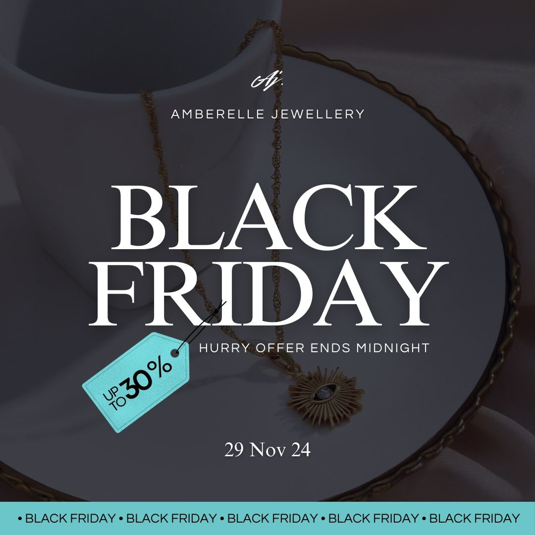 Shop Black Friday Deals... Hurry Offer Ends Midnight!
Our biggest sale of the year is here! Enjoy up to 30% off selected products. Donโt miss out โ shop now and treat yourself or someone special! ๐
#Amberelle #AmberelleJewellery #BlackFridayDeals #JewellerySale #BlackFriday2024 #SparkleAndSave #JewelleryLovers #GiftIdeas #LuxuryJewellery #HolidayShopping #ShopTheSale #ElegantJewellery #ChristmasGifts #HandcraftedJewellery #JewelleryAddict