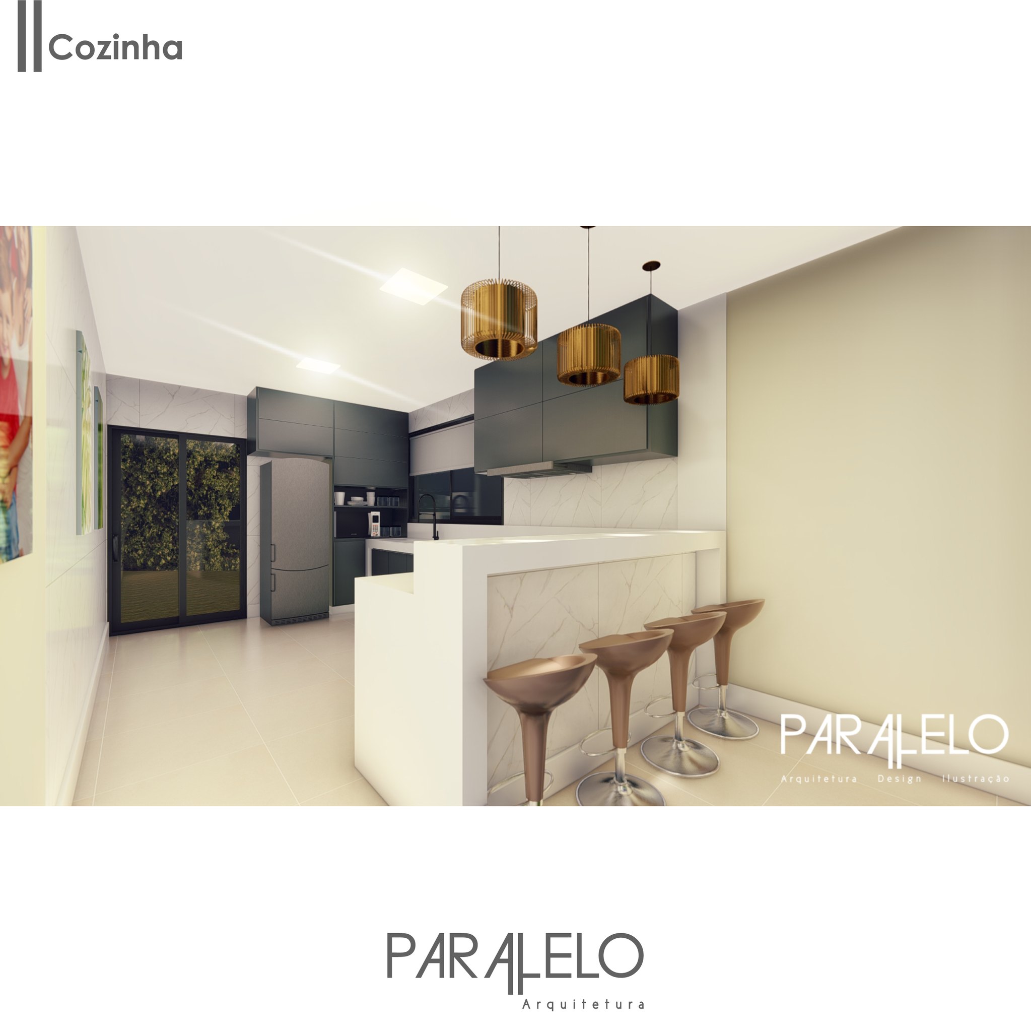 Projeto S | M - Cozinha - Foi utilizado o porcelanato Metropole Bege, Calacata e o quartzo branco na bancada. Armários em mdf cinza.
Acesse o nosso site www.paraleloarq.com.br
#cozinha #projeto #paralelo #arquitetura #arquiteto #obra
