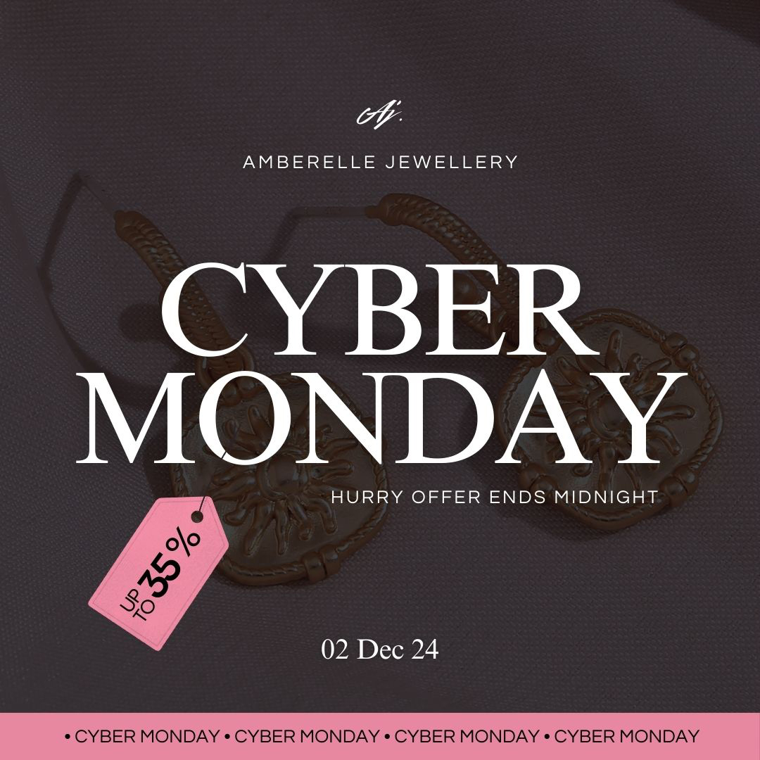Cyber Monday Deals... Your Last Chance To Get Yourself A Deal!
✨ Cyber Monday is here at Amberelle Jewellery! ✨ Enjoy exclusive deals on our stunning pieces for Cyber Monday until midnight tonight. Don’t miss out — shop now while stocks last! 💎⏳
#Amberelle #AmberelleJewellery #CyberMondayDeals #JewellerySale #CyberMonday2024 #SparkleAndSave #JewelleryLovers #GiftIdeas #LuxuryJewellery #HolidayShopping #ShopTheSale #ElegantJewellery #ChristmasGifts #HandcraftedJewellery #JewelleryAddict
