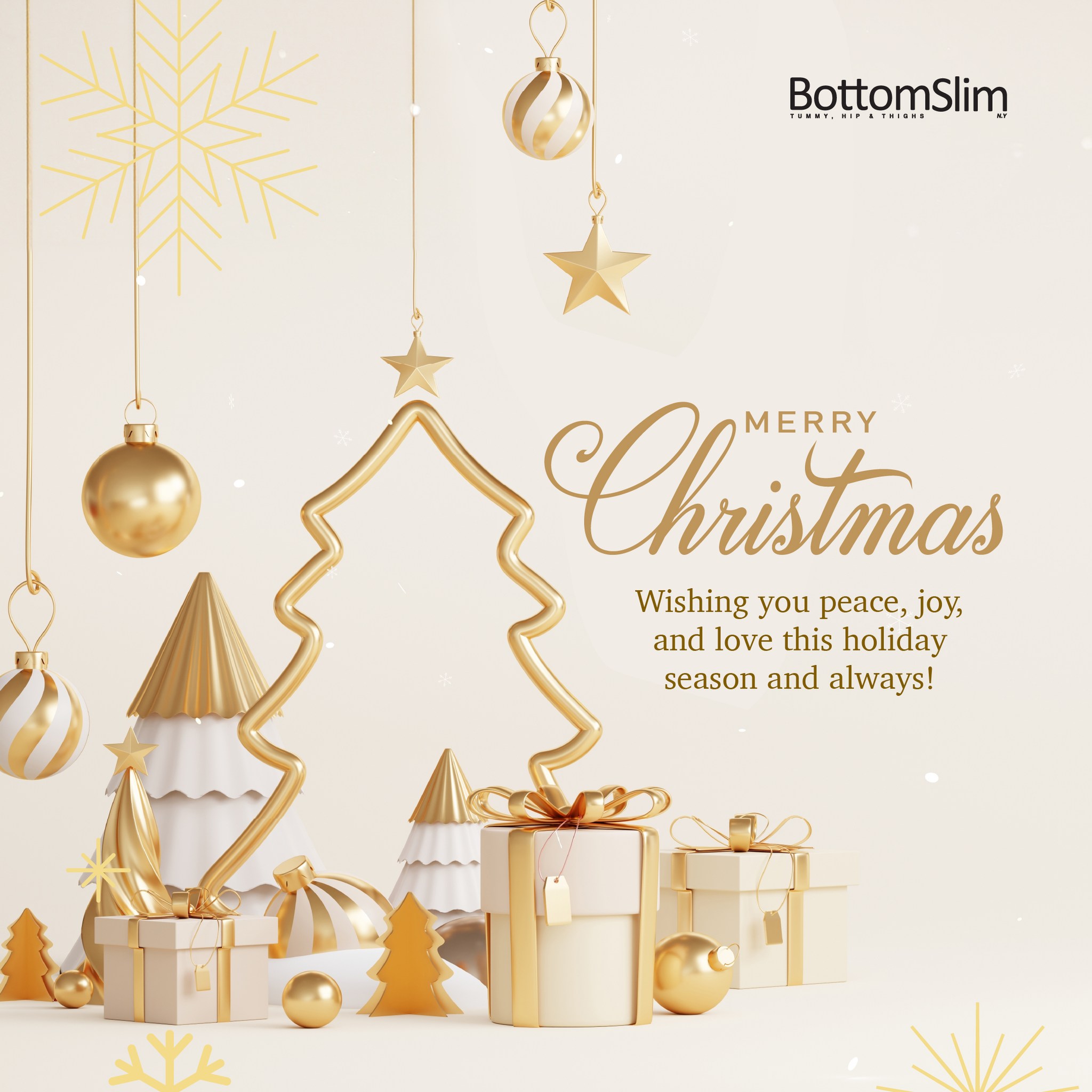 Wishing you a holiday season filled with peace, joy, and love.
Celebrate this Christmas feeling your best—because you deserve it. Merry Christmas from all of us at BottomSlim! 🎄✨
#MerryChristmas #BottomSlim #slimming #slim #beauty #treatment #bodytoning #bodyconfidence #Bodygoals #body #bodyshape #cellulite #unevenskin #exercise #slimcontour