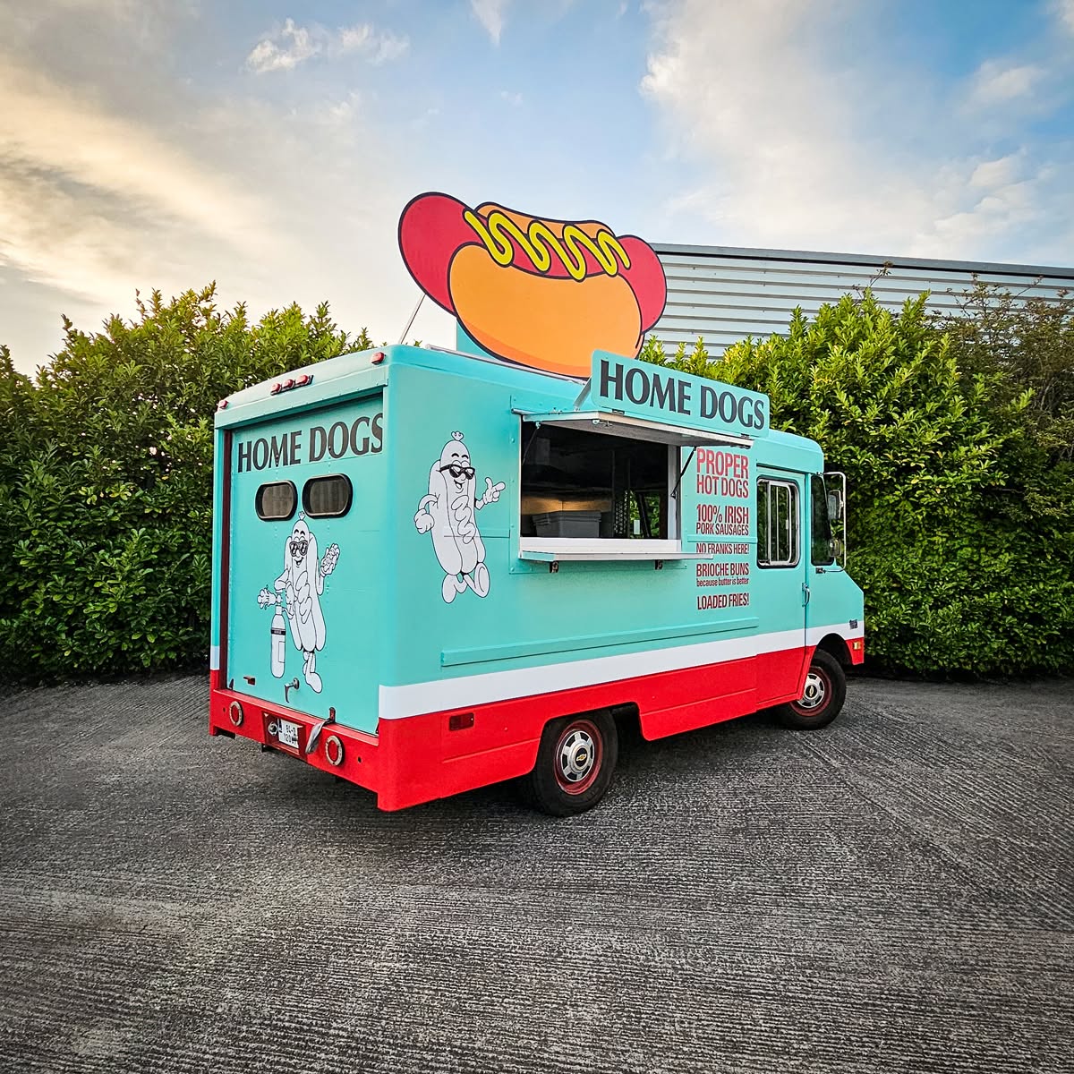 Home Dogs Food Truck - From vintage fire truck to festival showstopper.
We had the chance to work on something truly special for Home Dogs. What started as a 1980s American fire truck is now fully equipped, custom wrapped, and fitted with illuminated signage that turns heads on the road and at events.
The project included a full vehicle wrap, a retractable hatch sign, and a large illuminated hot dog sign on the roof, all designed to be functional while traveling and eye-catching when in use.
Thanks to the Home Dogs team for trusting us with this transformation. We can’t wait to see it in action at festivals across Ireland.
📍 Dublin, Ireland
#BrandmarkSigns #VehicleBranding #FoodTruckWrap #CustomSigns #FestivalReady #DublinBusiness #BrandingMatters #VehicleWraps #HomeDogs