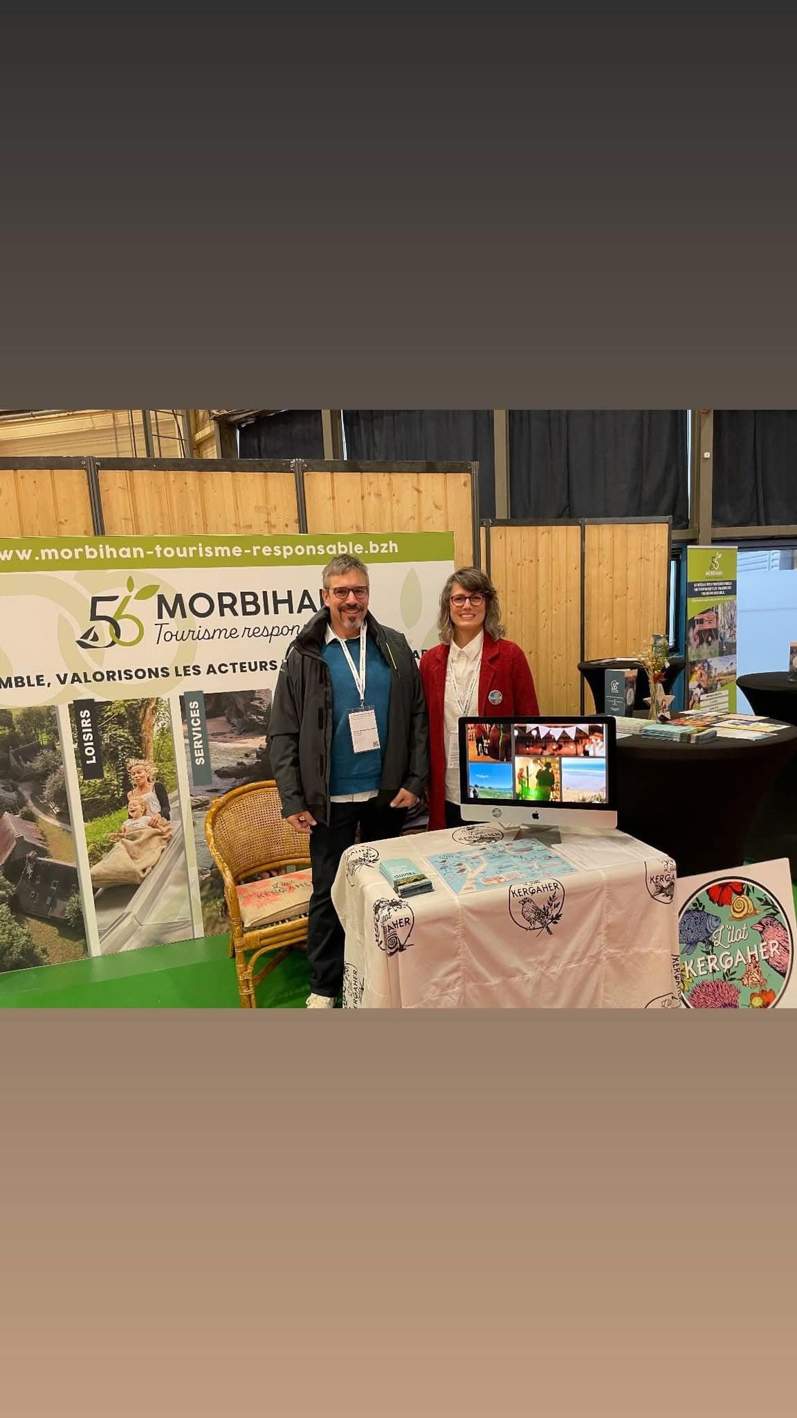 Aujourd’hui et demain au Salon à Chorus Vannes « la nouvelle Aventure » Tourisme slow durable ! 🥳😊🌱⭐️🥰☀️🌳 Venez-nous rencontrer, on vous fait une balade virtuelle de L’îlot, et on vous partage ses trésors. #lîlotkergaher #slowtourisme #tourismedurable.