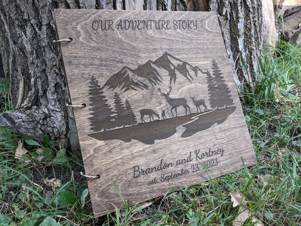 Loved doing this custom scrapbook! We think it turned out beautifully.