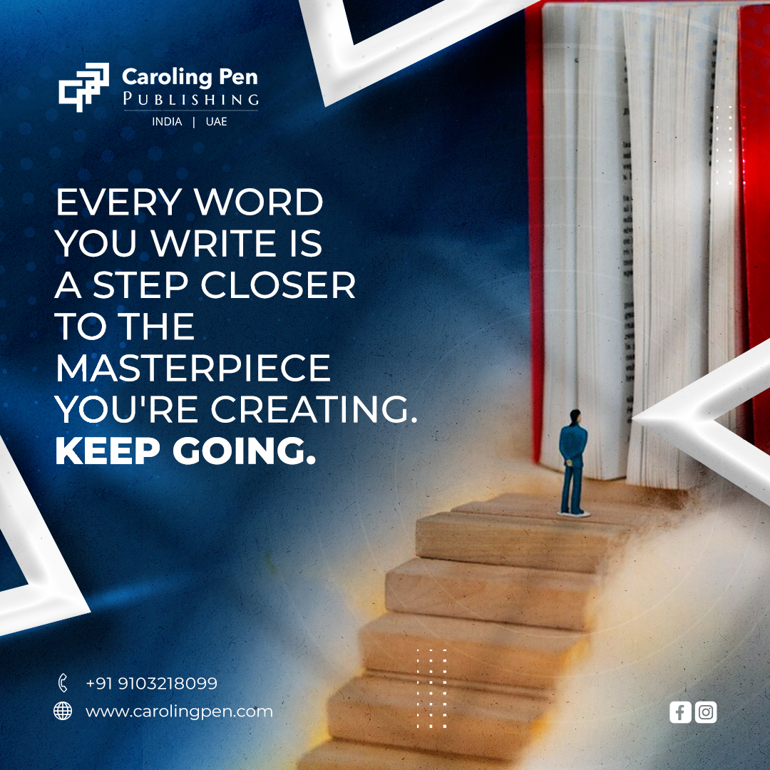 Fuel your creativity.๐
Every word you write is a brick you lay in the foundation of your masterpiece. Keep going." - Caroling Pen Publishing โ
Visit: https://www.carolingpen.com/
.
.
.
#howtowriteabook #carolingpenpublishing #writingcourse #writingcommunity #writinglife #writerscommunity #writersofig #writersnetwork #writersofindia #authorsofindia #poetry #poetsociety #carolingpenpublishers