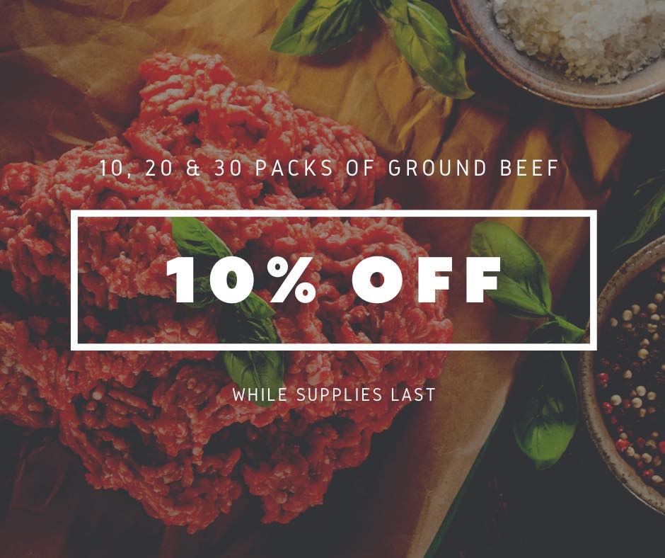 ❄️ With the cold and snowy weather settling in, we’re offering 10% off ground beef packages in 10, 20, and 30-pack sizes! Stock up and save while supplies last. ❄️ Don’t miss out!
•10 pack: Some Ground Beef
•20 pack: More Ground Beef
•30 pack: A Lot More Ground Beef
*The discount will be applied once your order is filled.
💻 https://yourlocalranch.biolinks.ca/#ProductListPlace:&1289