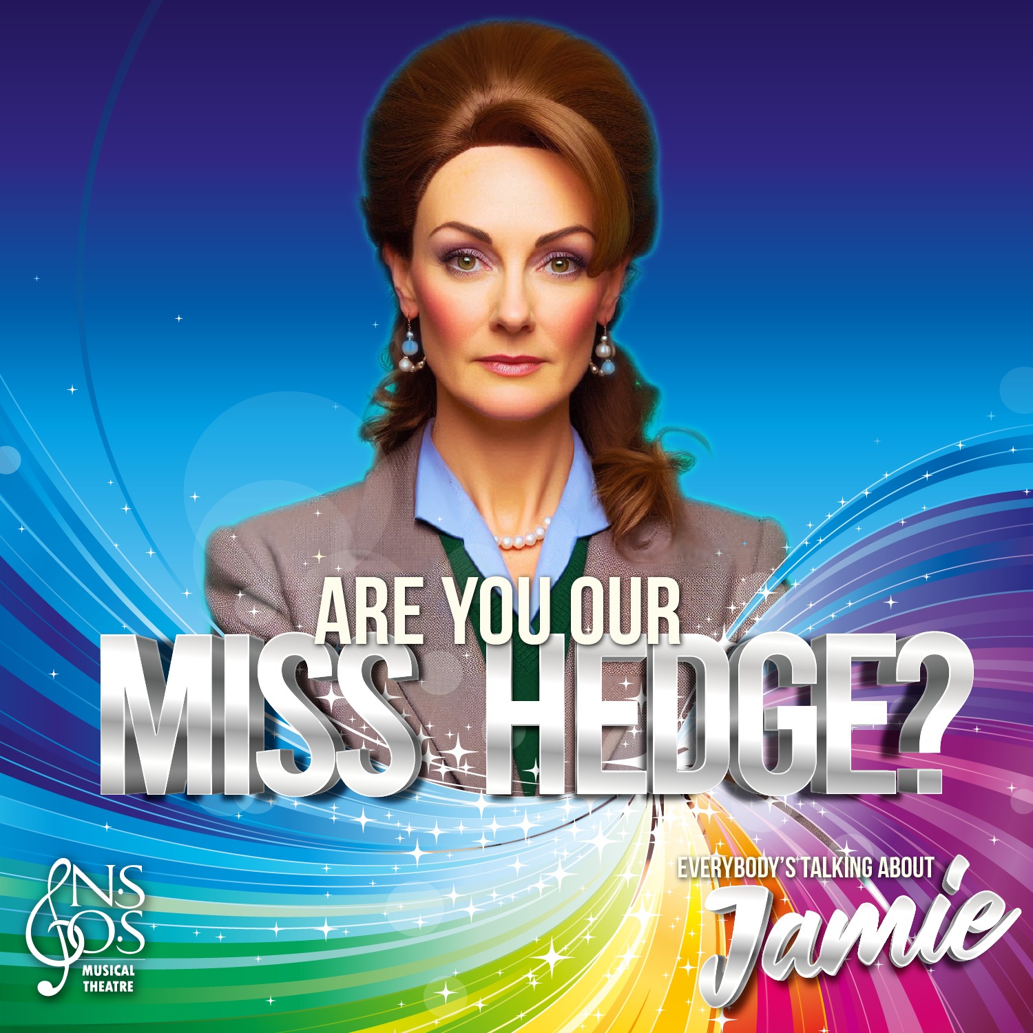 Are you our Miss Hedge!?
REGISTER FOR OUR OPEN AUDITIONS!
Miss Hedge is the no-nonsense careers advisor at Jamie's school, initially sceptical of Jamie's aspirations to become a drag queen. She's pragmatic and focused on preparing students for the workforce, but as she gets to know Jamie better, she begins to see his talent and determination. Miss Hedge undergoes a transformation herself, learning to challenge her own preconceptions and becoming an unexpected ally in Jamie's journey of self-discovery.
We are an open society and we welcome performers 16yrs and over representing a variety of ethnicitities and background to audition.
Register now at: https://www.nsosltd.org/open-auditions
