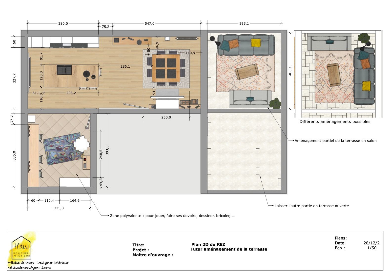 (RE)AMENAGEMENT PIECE DE VIE - FUTURE 2/2
Mes clients voulaient savoir si l'aménagement proposé serait compatible avec l'aménagement (dans une futur) d'une partie de leur terrasse.
Et la réponse est OUI. Leur pièce de vie est tout à fait modulable ! 🤗🥳
Tout se déplace sauf la cuisine : 🔁
- La salle à manger devient une pièce polyvalente pour les enfants : faire les devoirs, bricoler, jouer, ... Cette zone est évolutive 👌
- La cuisine est le centre, les parents ont un oeil sur les enfants 👀 et vue sur toute la pièce de vie 🤩
- Le salon devient la salle à manger
- La partie terrasse devient le salon ( je dirais même un salon d'hiver vue toutes les vitres) ☀️
--------- Et vous, comment puis-je vous aider ?☺️
#creatricedinterieur #créatricedinterieur #entrepreneur #décoratricedinterieur #décoratricedintérieur #projetdéco #amenagementcuisine #belgique #architecteinterieur #revelationinterieur #amenagementinterieur #renovation #designerinterieur #décorationintérieure #architectedinterieur #cocooning