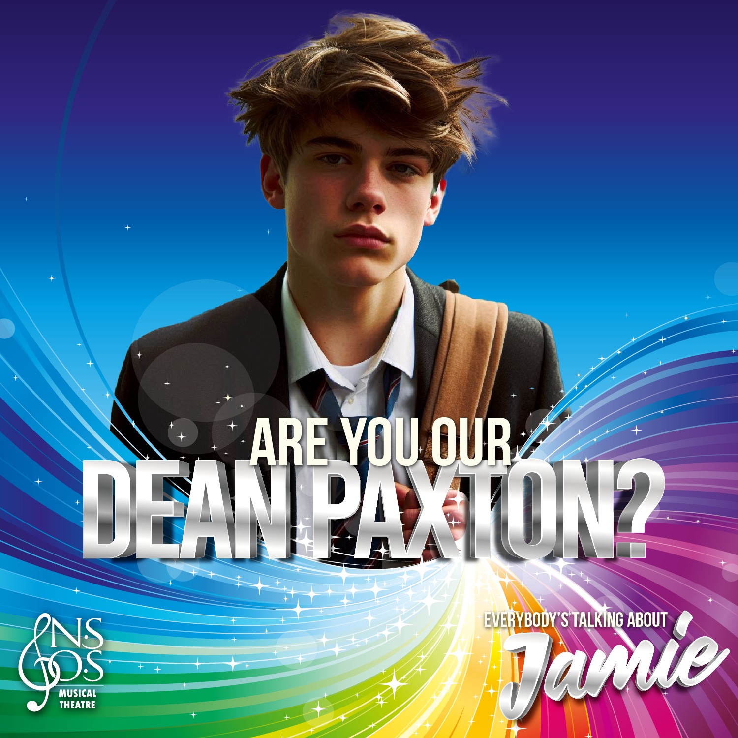 Are you our Dean Paxton
REGISTER FOR OUR OPEN AUDITIONS!
Dean is a popular and arrogant classmate of Jamie's, embodying the archetype of the high school bully. He often taunts Jamie and attempts to undermine his confidence, reflecting the challenges and prejudices that Jamie faces as he strives to be true to himself. Despite Dean's hostility, Jamie learns to stand up to him and assert his own worth, ultimately finding strength in embracing his identity.
We are an open society and we welcome performers 16yrs and over representing a variety of ethnicities and background to audition.
Register now at: https://www.nsosltd.org/open-auditions