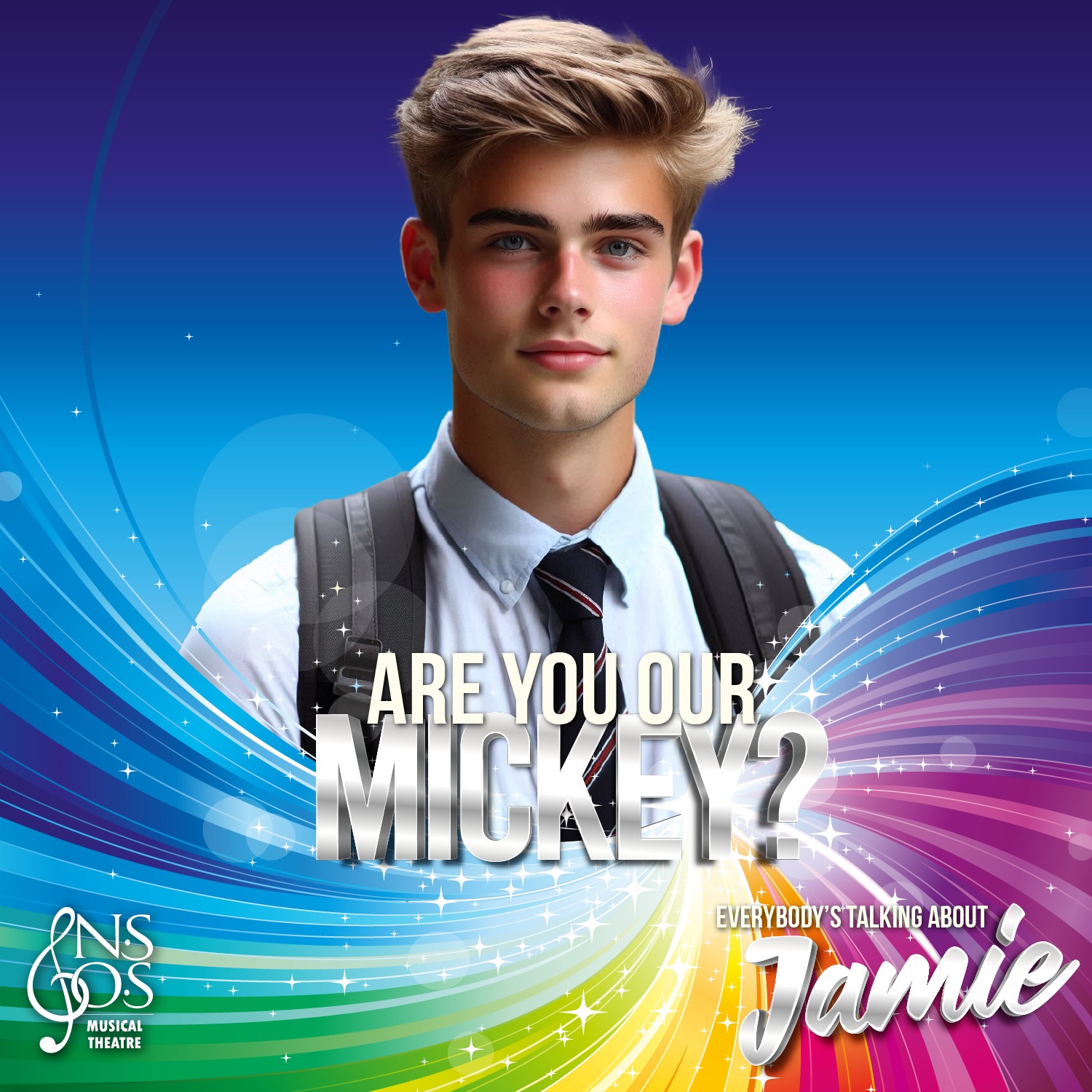 Are you our Mickey!?
REGISTER FOR OUR OPEN AUDITIONS!
Mickey is a friend of Jamie's, known for his easy-going nature and sense of humour. He's a supportive presence within their group of friends, offering camaraderie and solidarity as Jamie pursues his dreams and confronts the challenges of adolescence.
We are an open society and we welcome performers 16yrs and over representing a variety of ethnicities and background to audition.
Register now at: https://www.nsosltd.org/open-auditions
