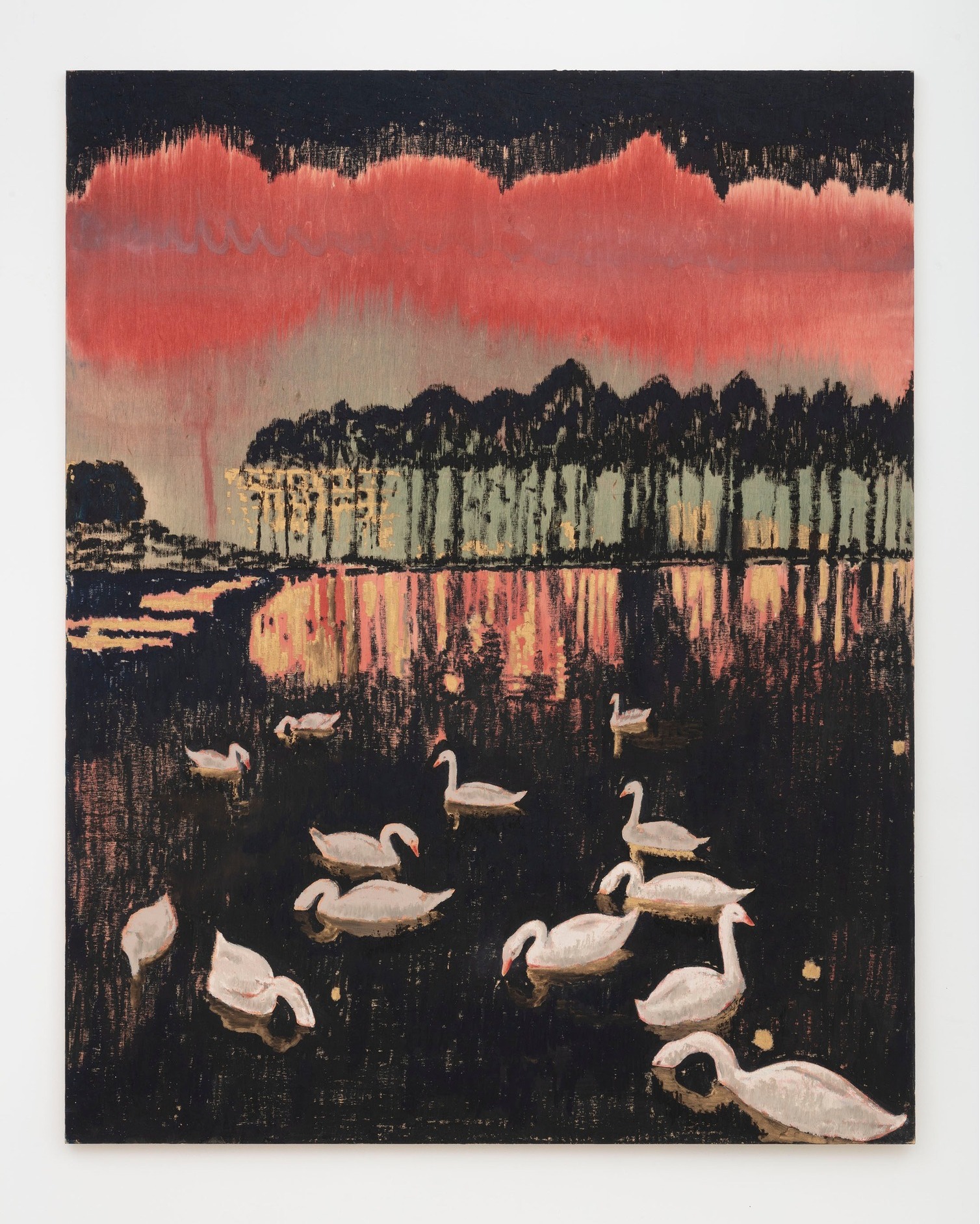 Mamma Andersson is a Swedish painter born in 1962. She graduated from the Royal Institute of Art in Stockholm, and continues to live and work in the city.
The artist is known for her large figurative canvases, depicting melancholy landscapes or dreamlike interiors, sometimes populated by ghostly figures. Her canvases are devoid of spatial or temporal reference points: the emphasis is on expressing subjective moods and atmospheres. Drawing inspiration from personal photographs, film images, theater sets and period interiors, as well as landscapes from her native Sweden, Andersson thus create scenes which seem to be in limbo somewhere between past, present and future.
The artist is influenced by Nordic figurative painting of the early 20th century, and her austere graphic lines and loose washes are also reminiscent of late 19th-century Romanticism. However, Andersson’s practice remains unique and avant-garde in its own way. Indeed, many of her subjects have a psychological quality that is unmistakably contemporary. And even when the artist’s subject matters evade all temporality, the way she handles colours and paint is distinctively from our day and age. From a formal standpoint, Andersson is known for her juxtaposition of textured brushstrokes suggesting volume and blocked-in areas (in both oil and acrylic) on canvas or thin wooden panels. She also sometimes covers these canvases and panels with spray paint, the foamy aspect of which contrasts strikingly with her very defined lines and shapes, further disrupting the flatness of the support in brilliant fashion.
The artist took on the Swedish Pavillion at the Venice Biennale in 2003. She is currently represented by Galerie Magnus Karlsson, and has been on the David Zwirner roster since 2004—where she is currently exhibited in a group show in the Parisian quarters of the gallery. Her paintings are included in the collections of institutions such as MoMA, New York, MoCA, Los Angeles, the National Museum of Oslo, the Louisiana Museum of Modern Art in Humlebæk and the Moderna Museet, Stockholm.
#mammaandersson #contemporaryart #painting🎨