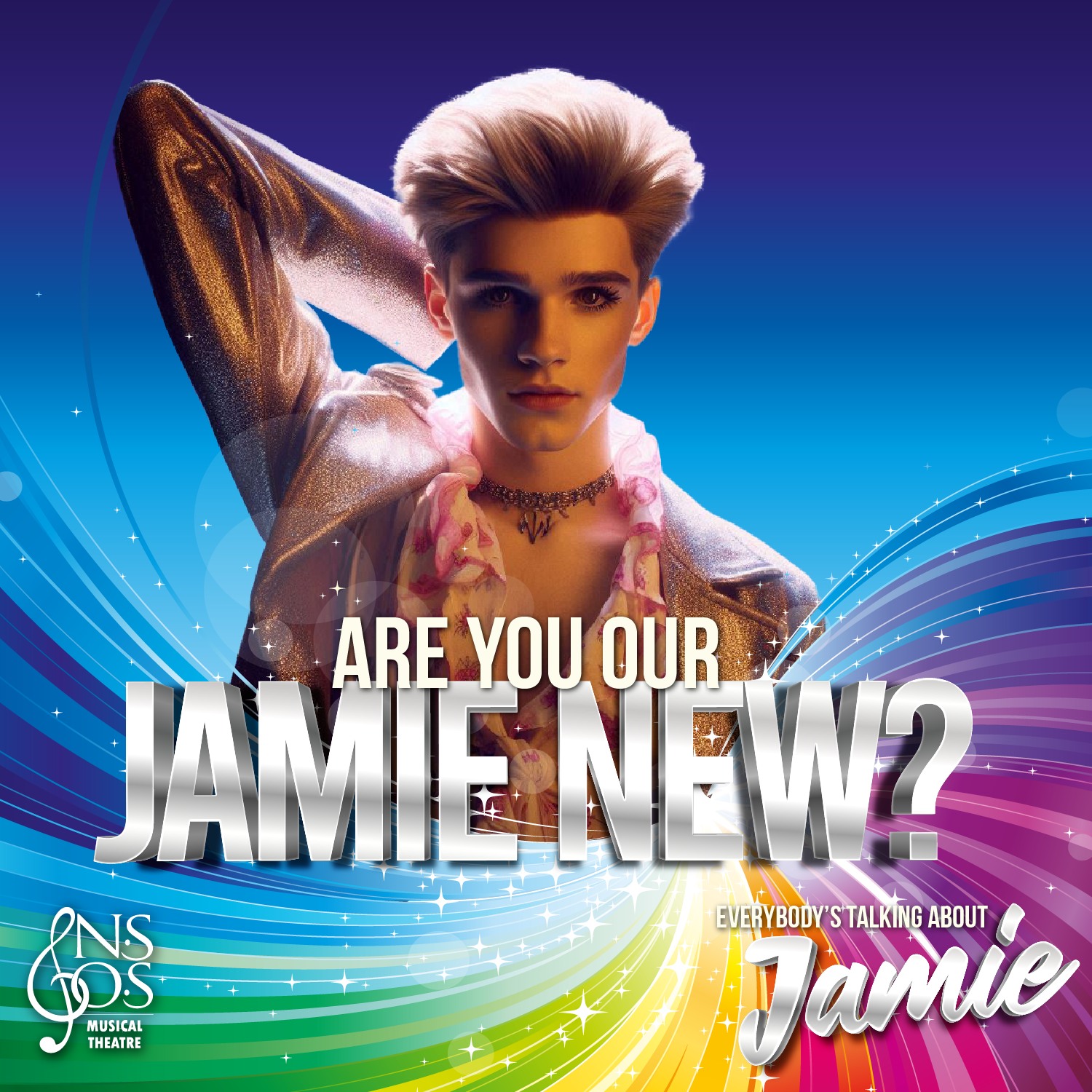 Are you our Jamie!?
REGISTER FOR OUR OPEN AUDITIONS!
Jamie is the heart and soul of the musical. He has a magnetic personality, quick wit, and a fierce determination to follow his dreams of becoming a drag queen. Jamie is unapologetically himself, embracing his love for fashion and performance despite facing judgment and adversity from those around him. His journey is one of self-discovery, resilience, and empowerment as he navigates the challenges of adolescence and strives to find acceptance and belonging.
We are an open society and we welcome performers 16yrs and over representing a variety of ethnicitities and background to audition.
Register now at: https://www.nsosltd.org/open-auditions