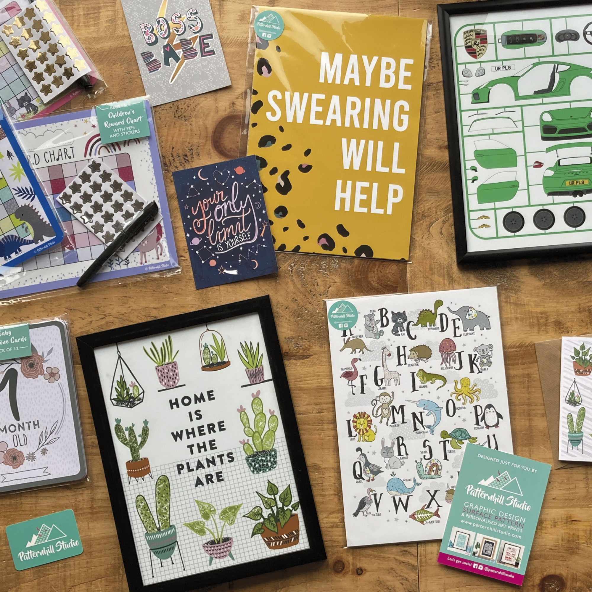 PRODUCTS - I was able to take some flat lay shots of some of my products the other day and felt that they deserved a grid post. Im very proud of the designs I create for Patternhill Studio but am looking forward to dedicating a bit more time this year to develop products even more and create some new stuff! Watch this space!