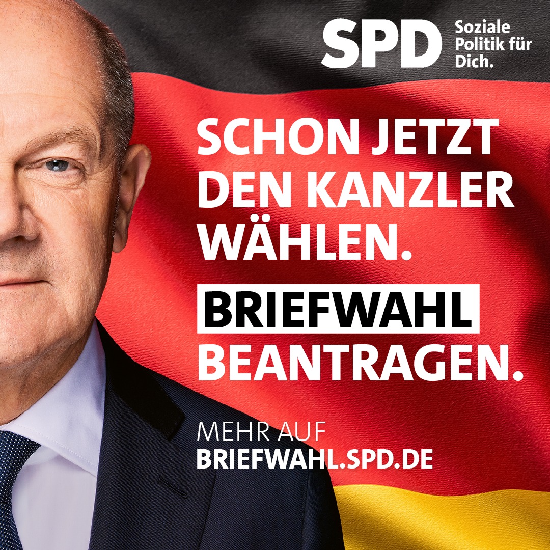 Als SPD stehen wir für eine gerechte Zukunft für alle. Deine Stimme hilft uns, für soziale Gerechtigkeit, Chancengleichheit und eine starke, solidarische Gesellschaft zu kämpfen.🌹
So geht’s:
Briefwahlunterlagen anfordern.
Dein Kreuz setzen.
Abgeschickt und deine Stimme zählt!
Mach mit – setze ein Zeichen für Veränderung!🌹
#SPD #Briefwahl #DeineStimmeZählt #DemokratieLeben #illertal #Laupheim #riedlingen #landkreisbiberach #Riedlingen #ochsenhausen #biberach #politikmitherzundkopf #federsee #SPDBW #DemokratieLeben #Biberach #bundestagswahl #Briefwahl