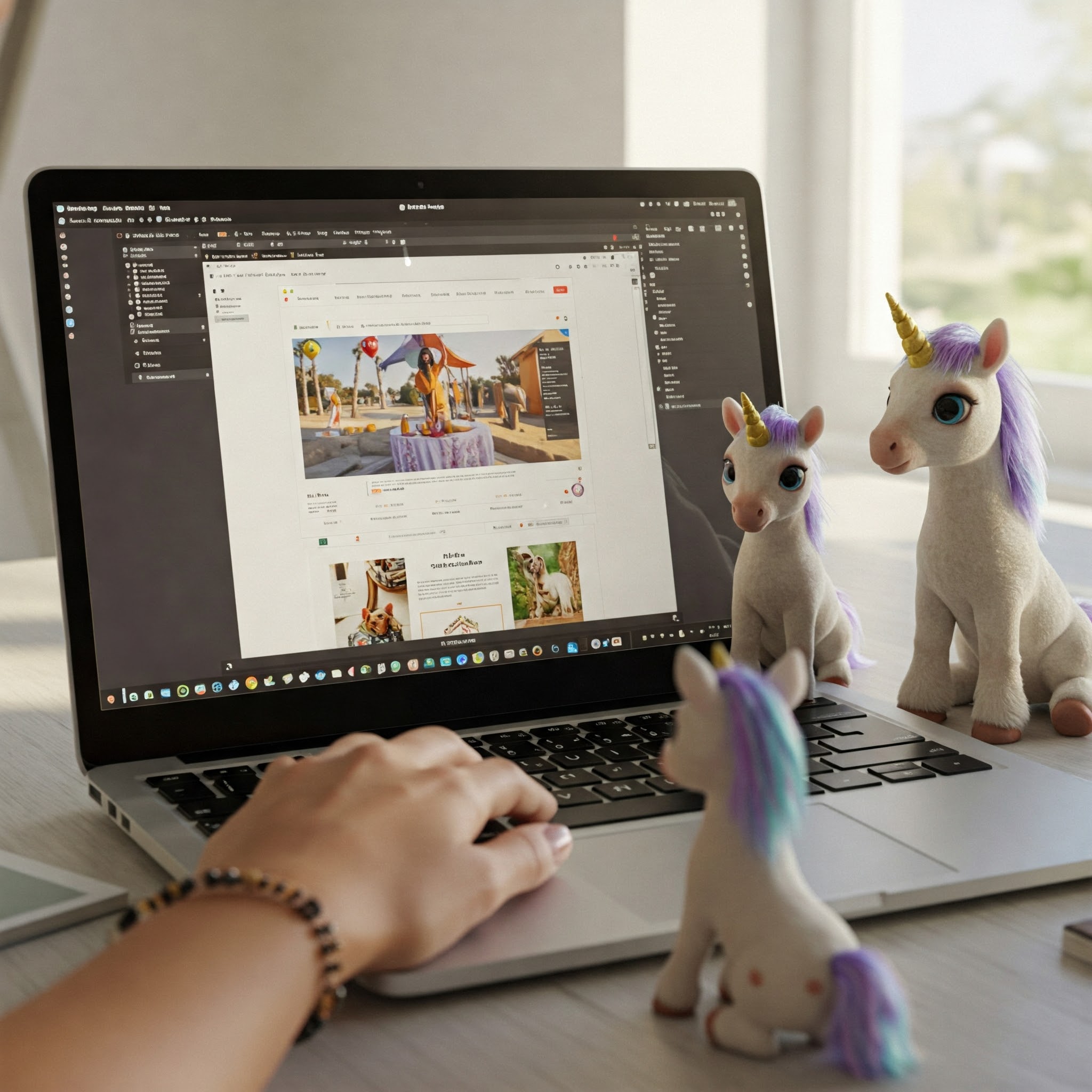 🌟 Exciting News! 🌟
Business is booming here at Made by Katie, and I’ve got some BIG news to share! 🎉 I’ve expanded the team to keep up with all the amazing projects coming in.
Introducing my new team of tiny magical unicorns 🦄✨! They’re dedicated to making sure every website we create is as magical and beautiful as can be. These unicorns have been working hard to add that extra sparkle to each design. I’m so excited to have them on board.
But wait… there’s more! 👀
Happy April Fools' Day! 😜 (I’m still the one working on your websites 😉)