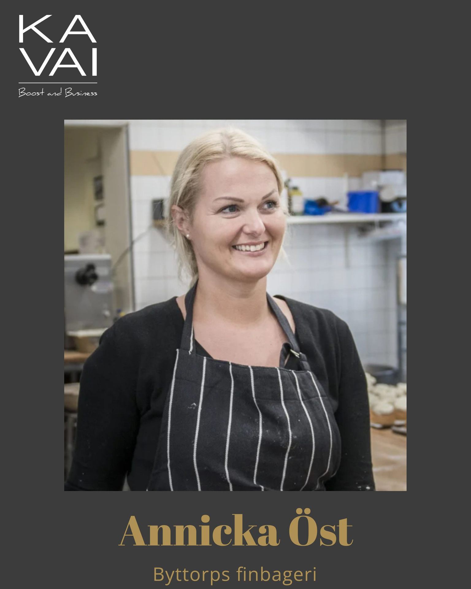 Det Ă€r dags för en ny medlemspresentation! Varmt vĂ€lkommen Annicka Ăstâš
Vad erbjuder du i ditt företag?
@byttorpsfinbageri erbjuder idag allt frĂ„n bröd, fika och tĂ„rtor. BĂ„de till vardag, fest och större event. Att vi Ă€r smĂ„ gör möjligheterna större att kundanpassa bakverk. Klassiker som nyheterđȘ
Varför vill du bidra till KAVAIs engagemang för kvinnligt affÀrsnÀtverk?
Jag vill vara med i ett kvinnligt nÀtverk för jag tror pÄ ensam Àr inte stark. Utvecklas och fÄ inspiration av möten och samtal. MÄlet Àr att sjÀlv fÄ inspirera andra i nÀtverket.
Fint sagt, Annicka! Vi hĂ„ller med dig helt och hĂ„llet och ser fram emot att ta del av din erfarenhetđž
