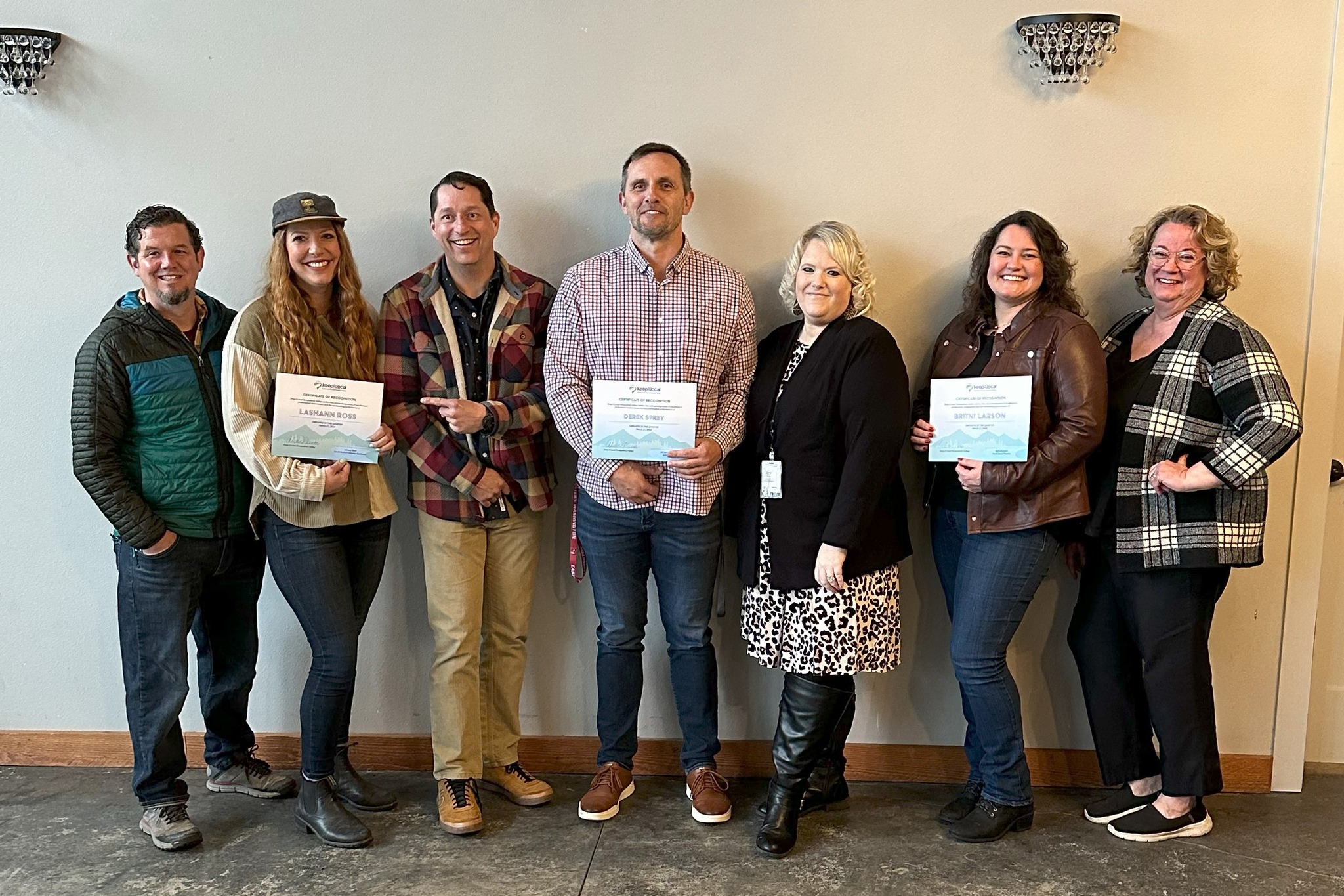 Yesterday Keep It Local Snoqualmie Valley honored 3 exceptional employees from around the Valley for our Employee of the Quarter Program. Local businesses are encouraged to nominate employees who shine not only in their workplace but the community as well. Congratulations to our 2024 1st Quarter Winners!
Derek Strey (Associate Superintendent) with Friends of Echo Glen
LaShann Ross (Sales Manager) with South Fork and Compass Outdoor Adventures
Britni Larson with North Bend Theatre