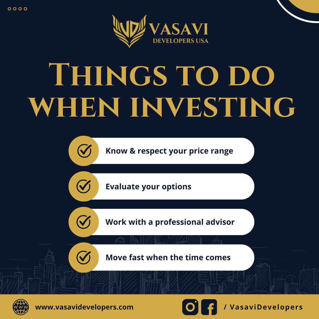 Start your real estate investment journey now with Vasavi Developers USA.
Vasavi Developers USA is a real estate investment company with a vision for people's future. We have acquired more than 4,000 acres of land in various states and vision to build homes and commercial spaces.
Letโs grow together for better future.
Visit www.vasavidevelopers.com to know more.
#LetsGrowTogether #VasaviDevelopers #VasaviDevelopersUSA #RealEstate #Investment #RealEstateInvestment #Investing #RealEstateCompany