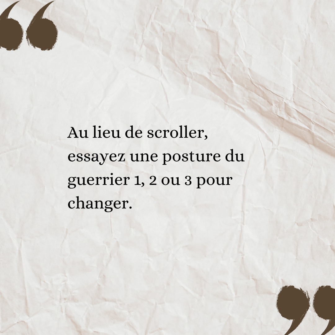 Pour éviter le "doomscrolling", bougez ! 🌀 Même 5 secondes peuvent tout changer ! Posez votre téléphone, levez-vous et faites une posture du guerrier. Vous verrez, un petit mouvement suffit à booster votre humeur et votre concentration. Ça vaut le coup d'essayer ! 💪📱 #PostureDuGuerrier #AntiDoomscrolling #YogaBoost #instantbastide #aixmaville #Cabriès #boucbelair #yogaaixenorovence