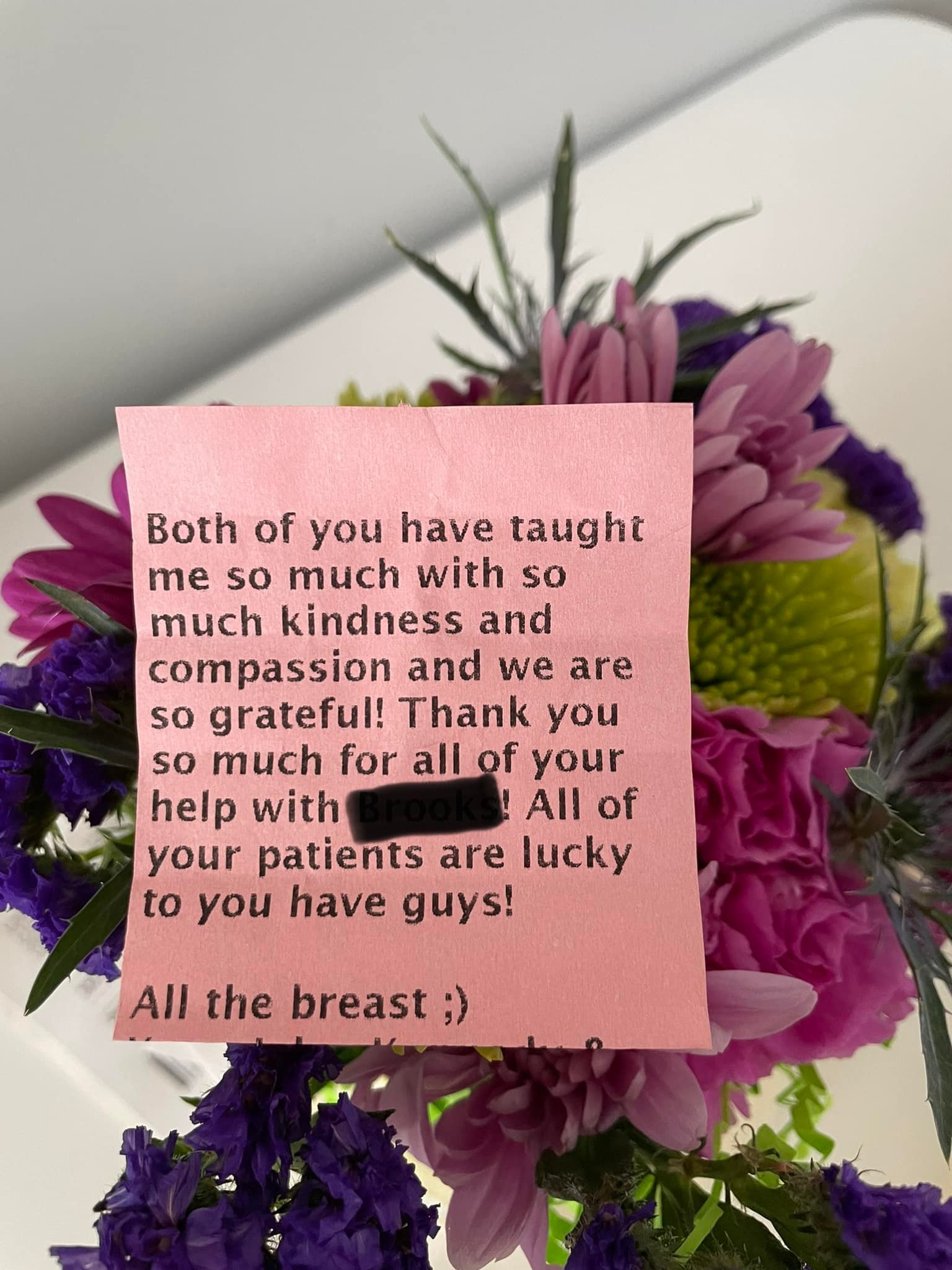 Lauren & I have had a week blessed with gifts. Our hearts are full. First homemade Turkish food, farm fresh eggs and now flowers. #forresterlactation