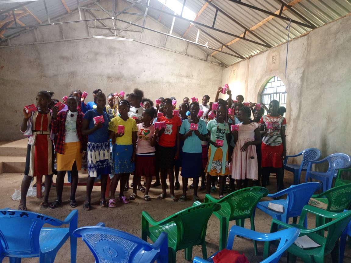 We provide 2,500 san pad packs every month to school girls.... enabling them to attend school every week...
Hope through Education.