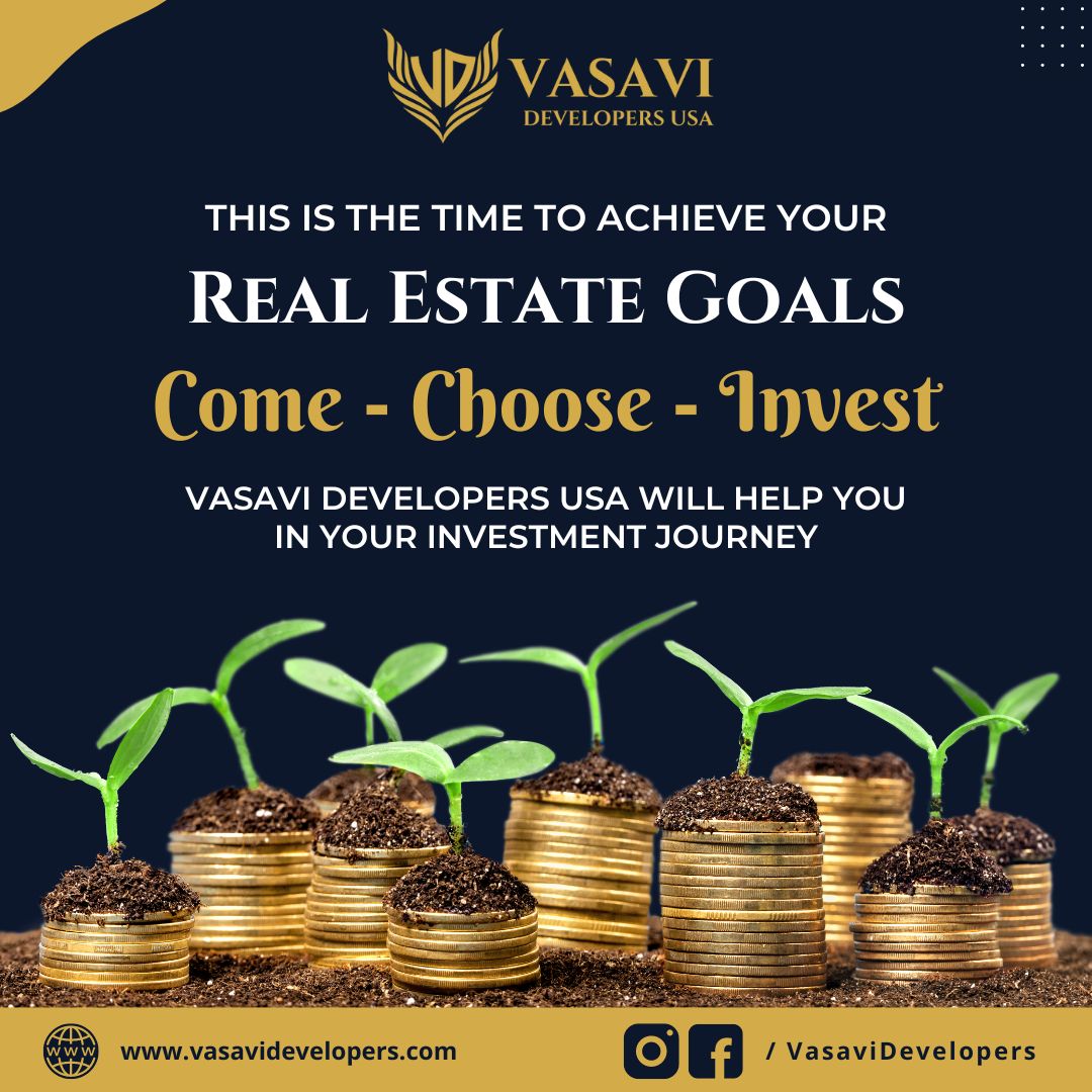 At Vasavi Developers USA, we provide you with the cutting-edge insights and current trends in real estate. With us, you have the opportunity to achieve impressive returns on your investment.
Reach out to Vasavi Developers USA today and take the first step towards building your passive income!
Letโs grow together for better future.
Visit www.vasavidevelopers.com to know more.
#LetsGrowTogether #VasaviDevelopers #VasaviDevelopersUSA #RealEstate #Investment #RealEstateInvestment #Investing #RealEstateCompany