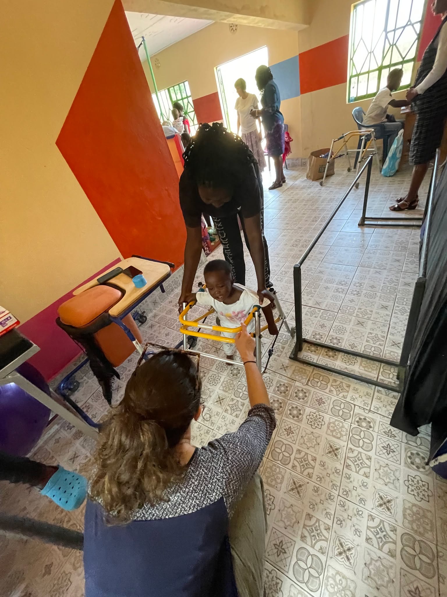 Our free Clinic for disabled children - the only one in the area. We are working at capacity treating over 120 families. These children were hitherto hidden away as being 'cursed'. In bringing them out, we have created a new social dynamic with these families meeting each other and sharing. There is a lot of laughter too. Above all we show these children - and the community - that they are LOVED, valued as a person, and included.