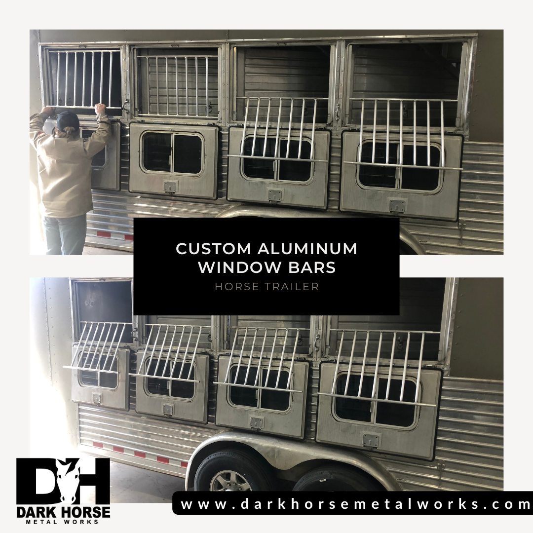 Crafting and installing a custom set of aluminum horse trailer window bars on this older model aluminum trailer for our friend over at La Paloma Animal Hospital in Granbury.
Small or large, Dark Horse Metal Works is the number one choice for custom welding and fabrication in Granbury and surrounding area. Learn more about us or contact us to talk about a metal project at www.darkhorsemetalworks.com
#GranburyWelding #GranburyFabrication #MetalWorkGranbury #CustomMetalGranbury #GranburyTXWelding #GranburyMetalwork #WeldingServicesGranbury #CustomFabricationGranbury #GranburyMetalFabrication #MetalWeldingGranbury #TexasMetalWork #GranburyBuilders #GranburyHandcrafted #GranburyMakers #MetalProjectsGranbury #GranburyMetalShop #FabricationExpertsGranbury #LocalWeldersGranbury #supportyourlocalwelder