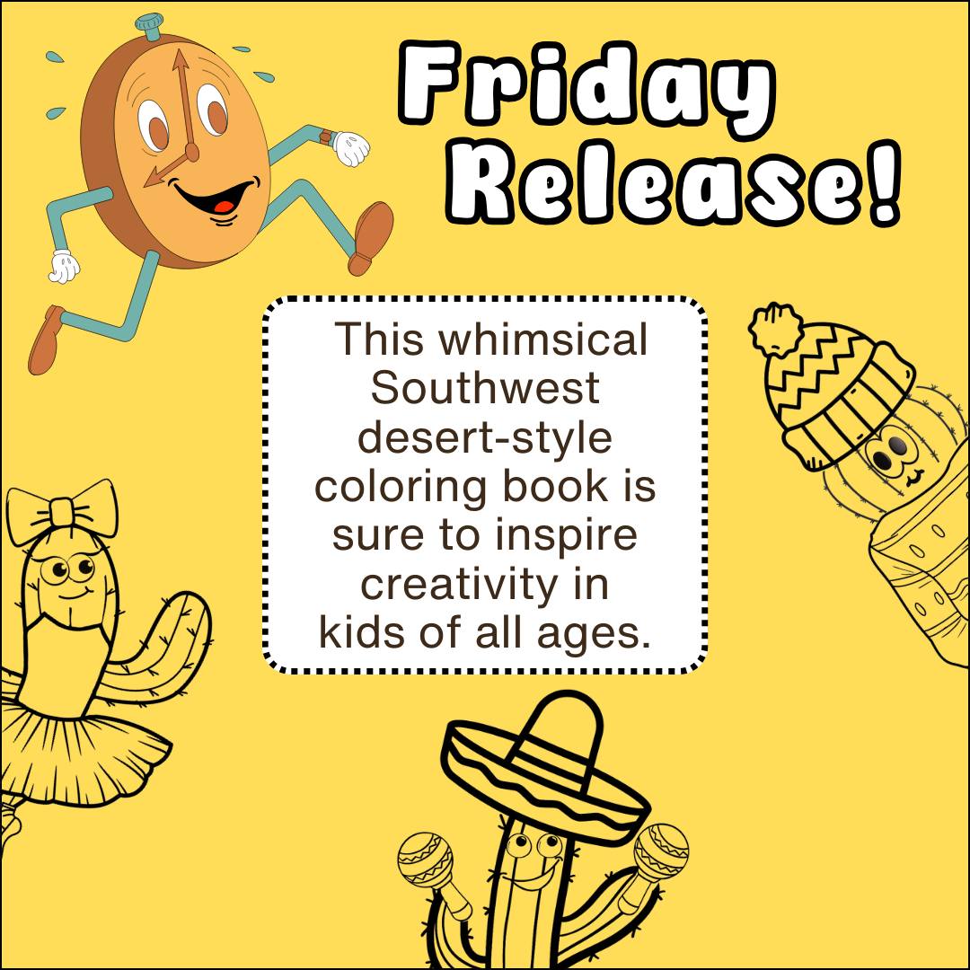 Hey there, friends!
Cactus Cuties is available on Amazon. Get your copy today.
.
.
.
.
#CactusCutiesColoring
#ColoringWithCacti
#desertvibesart
#1NewReleaseColoring
#CoverReveal