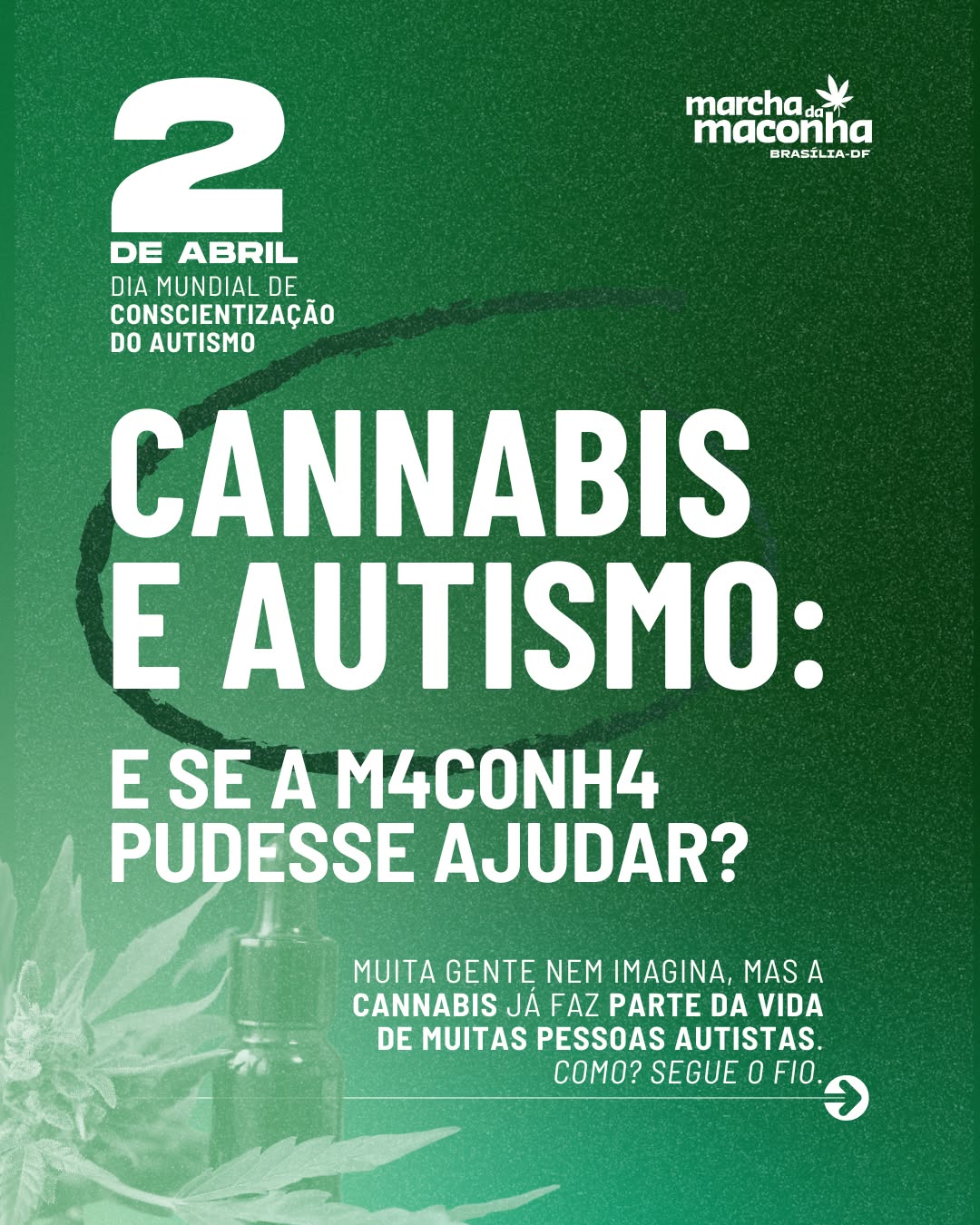 🚨 VOCÊ SABIA? 🚨
A #cannabis pode ser uma aliada no tratamento do #autismo. Mas se funciona, por que ainda é tão difícil acessar? 🤔
No Brasil, famílias precisam pagar até R$ 2.500/mês por um óleo que poderia ser cultivado em casa. Enquanto isso, remédios com efeitos colaterais severos são vendidos sem barreiras.
A guerra às drogas nunca foi sobre saúde. É sobre controle. É sobre quem pode e quem não pode ter acesso a uma vida melhor.
📢 Compartilhe esse post. Pressione. A mudança só vem com luta! ✊🔥