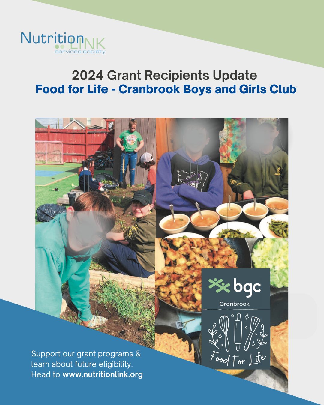 Empowering Communities Through Food for Life at BGC Cranbrook!
At Nutrition Link Services Society, we are proud to support initiatives that foster nutrition education, food security, and lifelong skills. The Food for Life program has been a resounding success, equipping youth with essential cooking, budgeting, and meal-planning skills.
Program Impact:
✔️ 15 sessions completed throughout the year
✔️ 200+ instructional hours delivered
✔️ 50 unique recipes explored
✔️ 300+ meals provided
✔️ Enhanced food literacy, confidence, and teamwork among participants
One participant’s parent shared:
"My son has always been a picky eater, but after attending Food for Life, he has become more adventurous and willing to try new foods."
This program not only provided practical cooking experience but also addressed important topics such as food budgeting, meal preparation, and nutrition.
We extend our sincere appreciation to everyone who contributed to making Food for Life a transformative experience. Your support has directly impacted youth and families in Cranbrook, empowering them with the skills needed to make nutritious, budget-friendly meals.
#FoodForLife #NutritionEducation #FoodSecurity #YouthDevelopment #CommunityImpact #HealthyEating #NLSS
