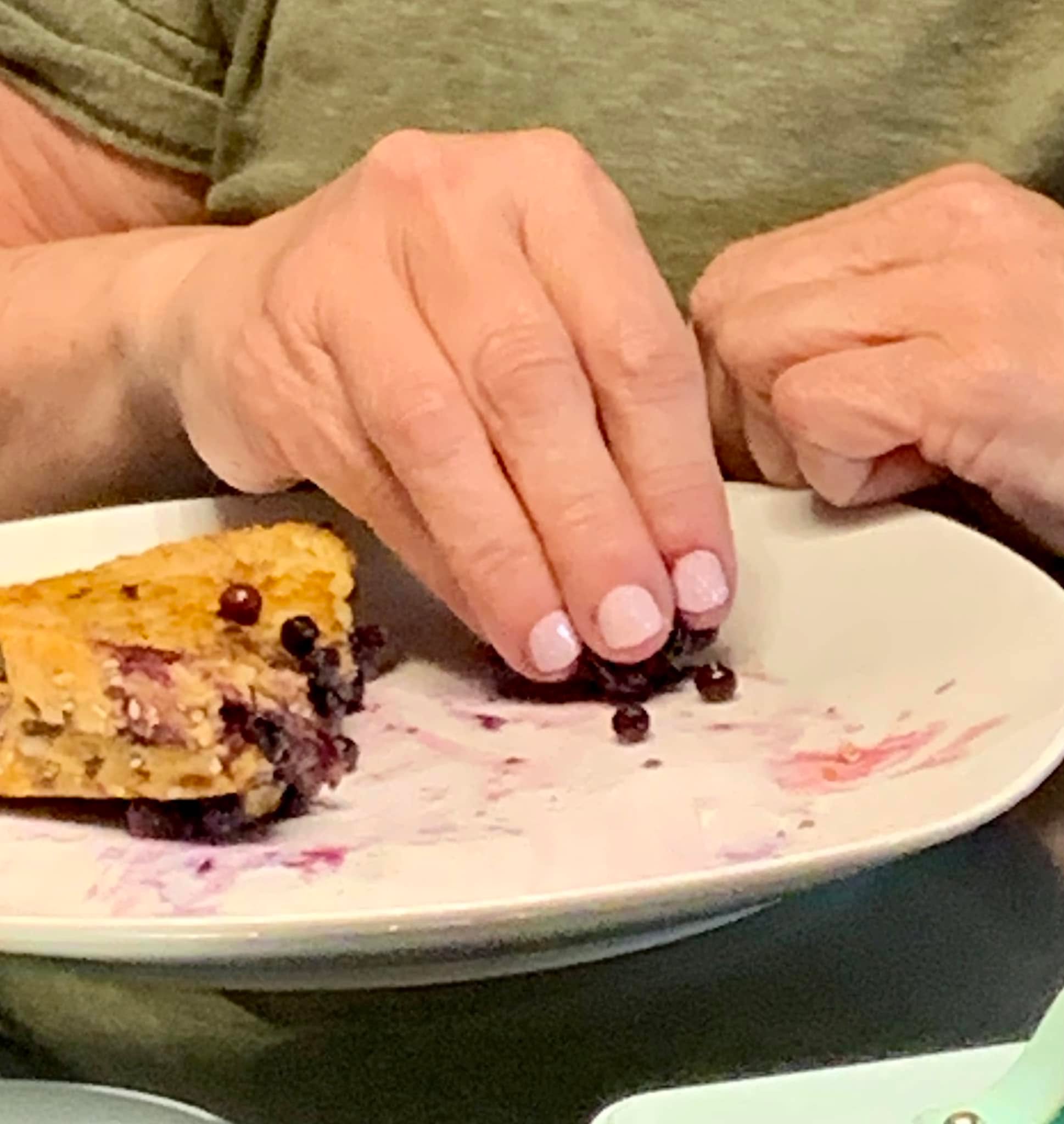 Michèle Anne wearing blushing and Flushing. Gorgeous. And so was the sandwich. Recipe follows! Yes even nail biters can wear Color Street.