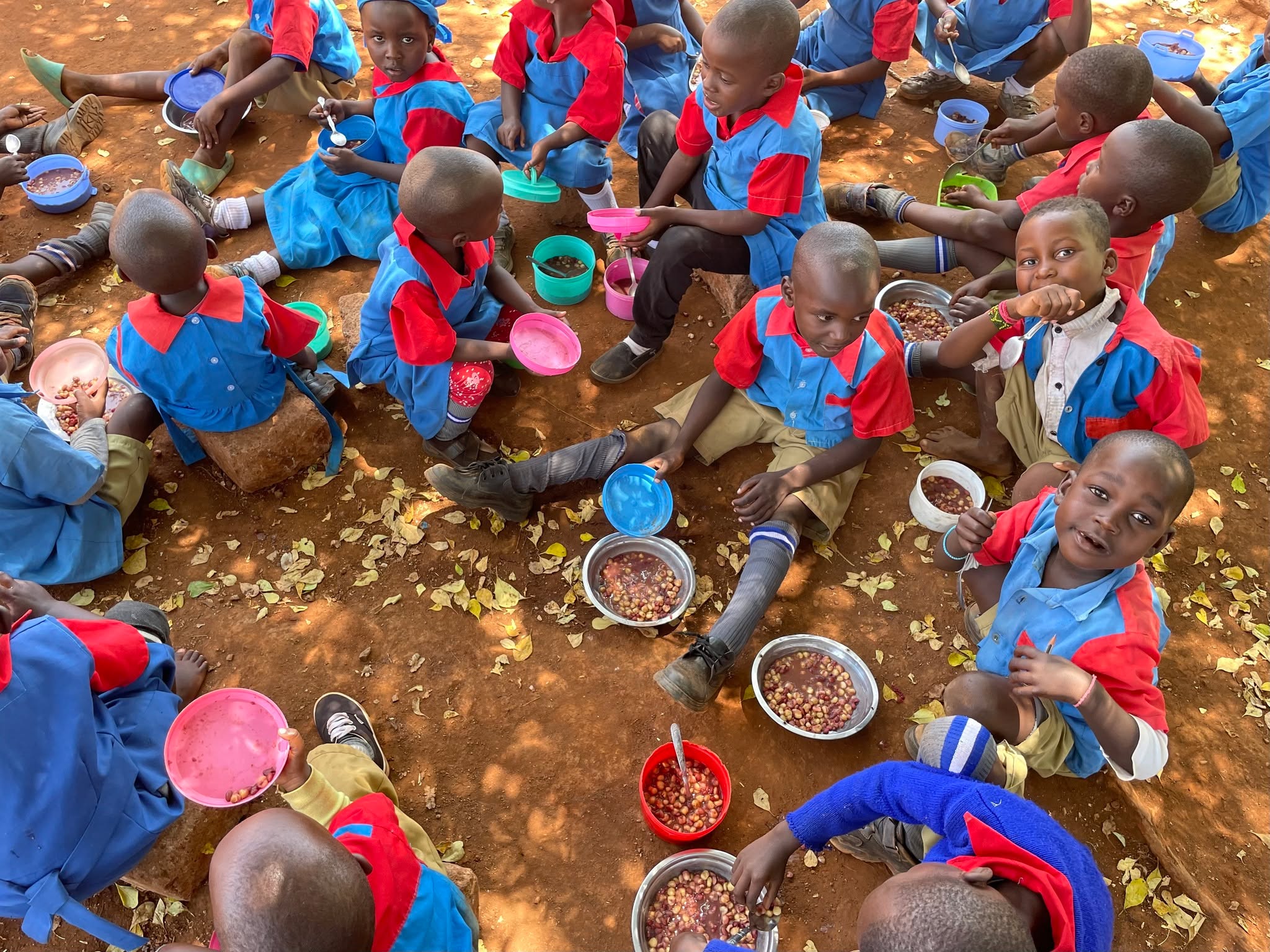 We're giving a big tummy busting lunch to over 1,900 kids at 9 local primary schools - to bring in those many children who would otherwise not make the long walk to school every day through lack of food at home. With this programme, attendance figures have risen and stabilised, and the icing is that individual and school academic performance continues to rise.
Hope through Education.