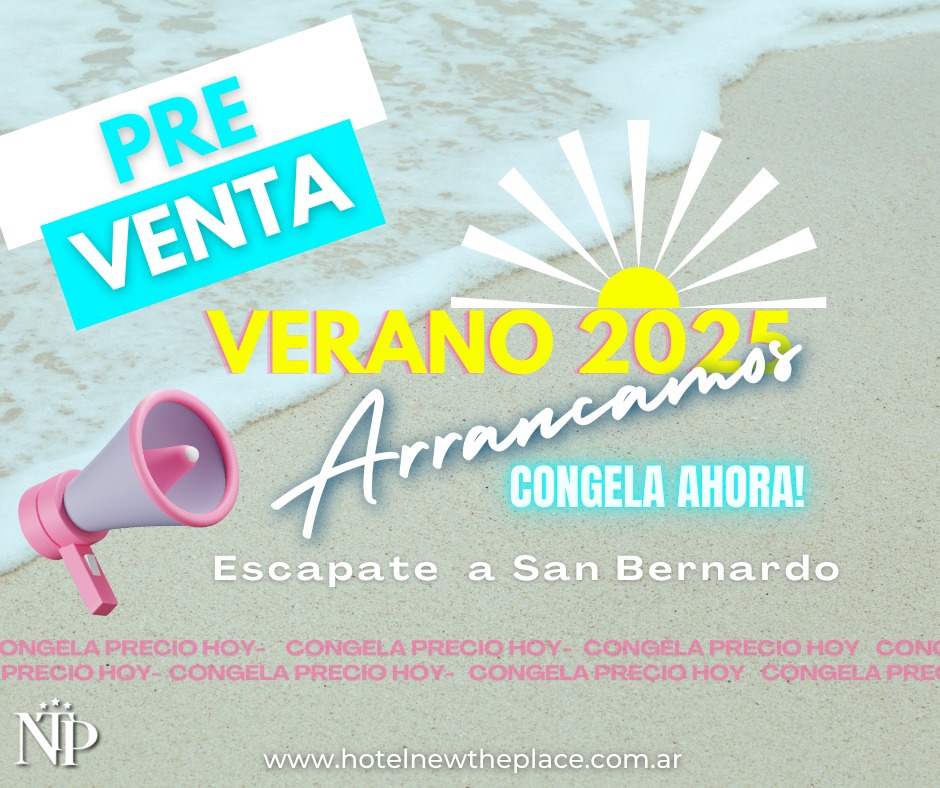¡El verano está a solo 4 meses!
¿Qué estas esperando?
¡Es el momento perfecto para comenzar a planear tus vacaciones en nuestras playas!
Ubicación Privilegiada: A solo metros del mar, podrás disfrutar de la brisa marina y vistas increíbles atardeceres desde la comodidad de tu habitación.
Desayuno Incluido: Comienza cada mañana con un delicioso desayuno buffet, incluido, para que empieces el día con energía.
Piscina Climatizada con Vista al Mar: Relájate en nuestra piscina climatizada mientras disfrutas de la espectacular vista al mar. Un lugar perfecto para descansar y desconectar.
¡Reserva hoy mismo tus vacaciones de verano y congela tu tarifa!
Aprovecha esta oportunidad única para adelantar el pago de tus vacaciones de verano y asegurar el mejor precio.
Al reservar hoy, te beneficias de:
Mejor Tarifa Garantizada: Congela el precio actual y evita aumentos futuros.
Reserva Asegurada: Fechas deseadas sin preocupaciones.
Facilidades de Pago: Ofrecemos opciones de pago flexibles para que planifiques tus vacaciones sin estrés.
No dejes pasar esta oportunidad.
¡Reserva en New The Place en San Bernardo y asegura un verano inolvidable junto al mar!
Llámanos ahora o visita nuestra página web www.hotelnewtheplace.com.ar para realizar tu reserva. ¡Te esperamos!
Escribinos https://wa.me/2257661033