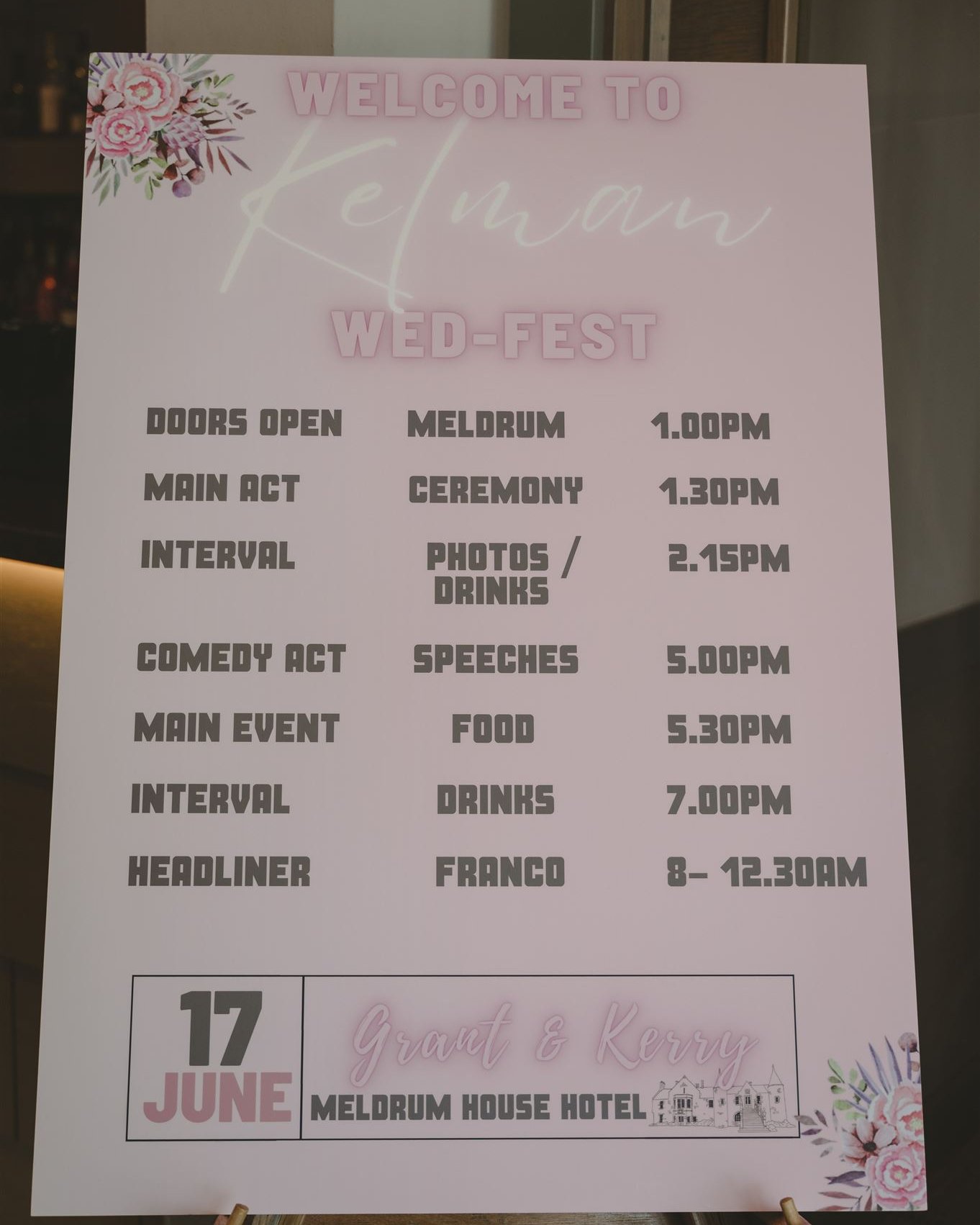 Congratulations to Kerry & Grant who were married at Meldrum House Country Hotel & Golf Course and chose a festival theme for their wedding stationery with a pastel floral twist, featuring the venue. The festival theme was carried through to their "on the day" stationery with their unique order of the day sign, seating plan and the couple's own concert tickets as their table names.
Many thanks to By Rhea for the stunning photos
#yourwedding #diyweddings #weddingideas #weddingplanning #diyweddinginvitations #handmadestationery #prettystationery #scottishweddingsupplier #modernweddingstationery #wedding #yourweddingyourway #invitations #weddingmenu #bridetobe #diywedding #2024wedding #stationerysupplier #yourweddingday #tablestationery #placecards #diyweddingideas #venuedrawing #menus #dayinvitation #eveninginvitation #savethedate #orderoftheday #placecard #tableplan #seatingplan