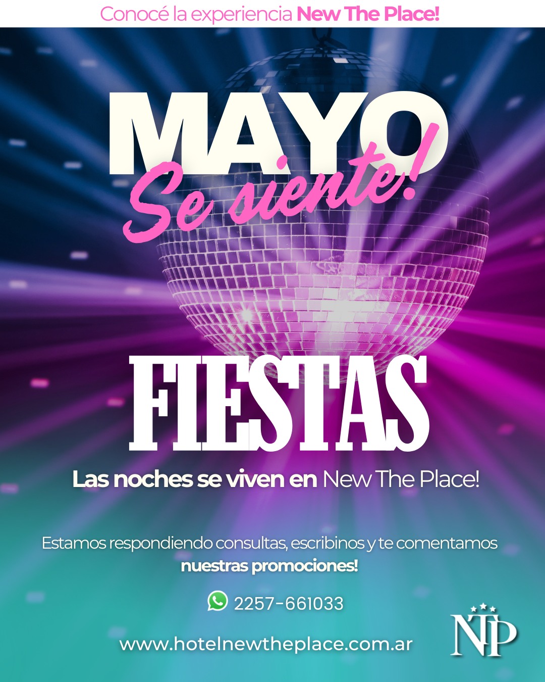 ¡Se vienen las noches TEMATICAS! en nuestro Hotel!
Propuestas distintas en tus noches de estadías, te lo vas a perder?
¡Nos estamos preparando para unos días distintos!
Conócenos