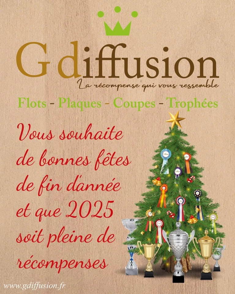 Toute l’équipe GDiffusion Equitation et Gdiffusion Macon gravure vous souhaite un très joyeux Noël et vous donne rdv des le 6/01 pour sa réouverture.
Christian