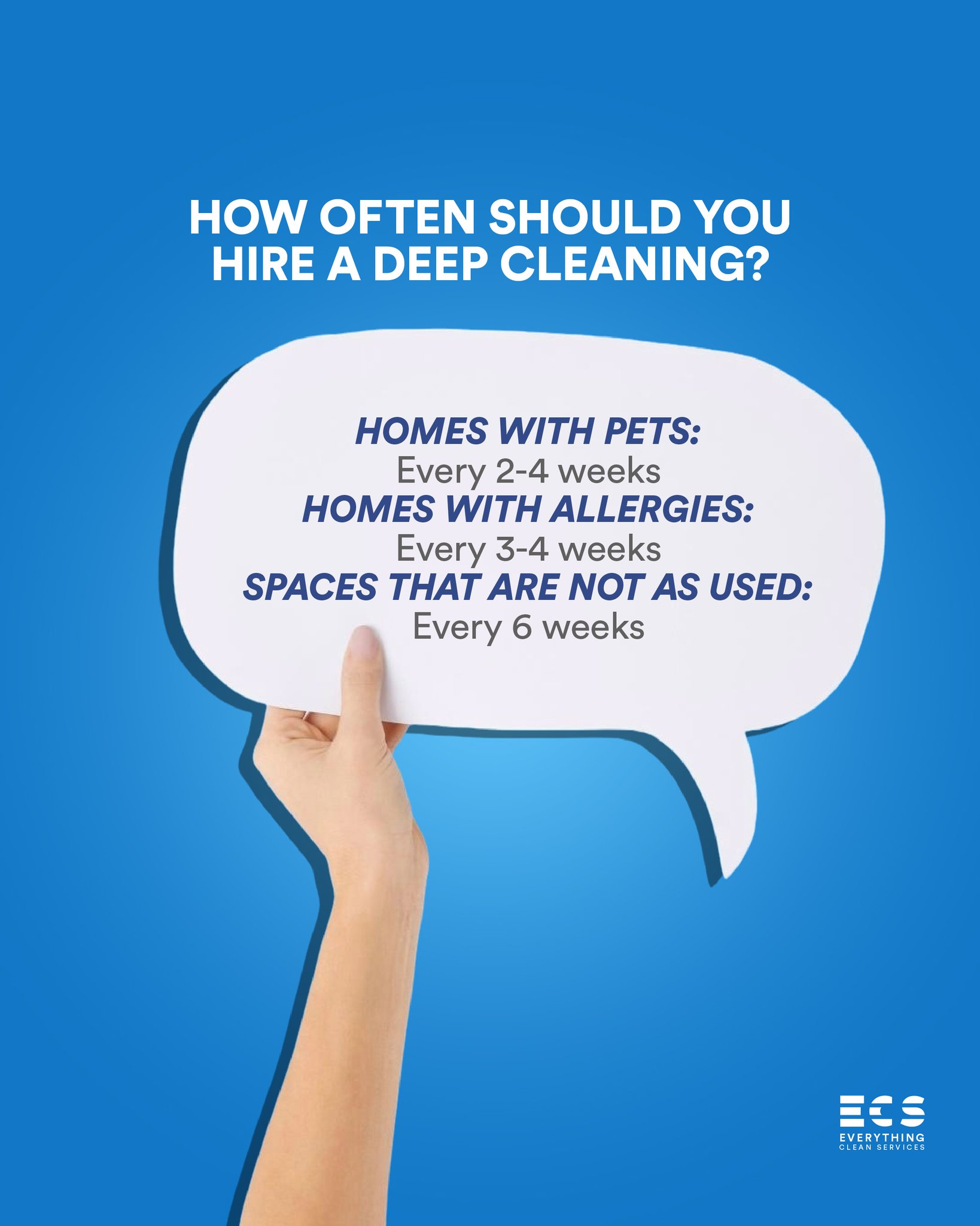 Every home is different, but professional cleaning is key to keeping it spotless ✨.
What frequency is ideal for you?
📲 Write to us and we will advise you.