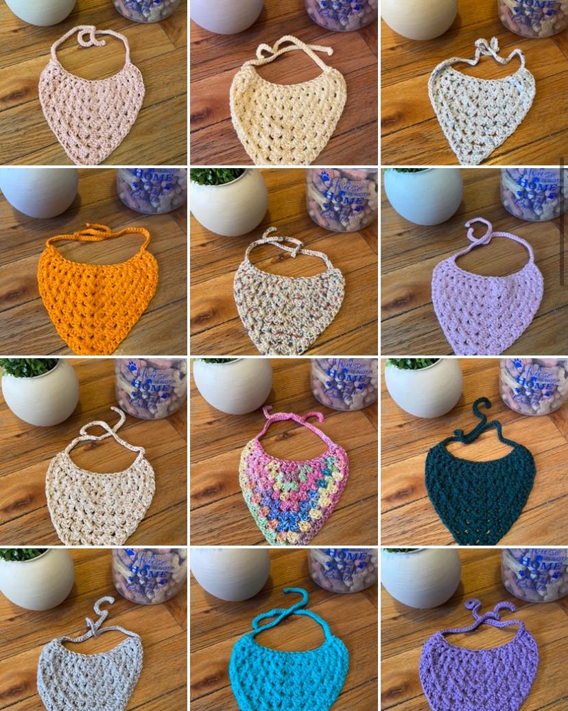 Did you know I make bandanas for all size dogs? This is just a sample of the colors available. The perfect accessory for your pet!
https://www.encydesigns.com/product-page/crochet-pet-bandana
#encydesigns #ilovemydog #shopsmallbusiness #supportlocal #dogclothes #puppyclothes #petbandana