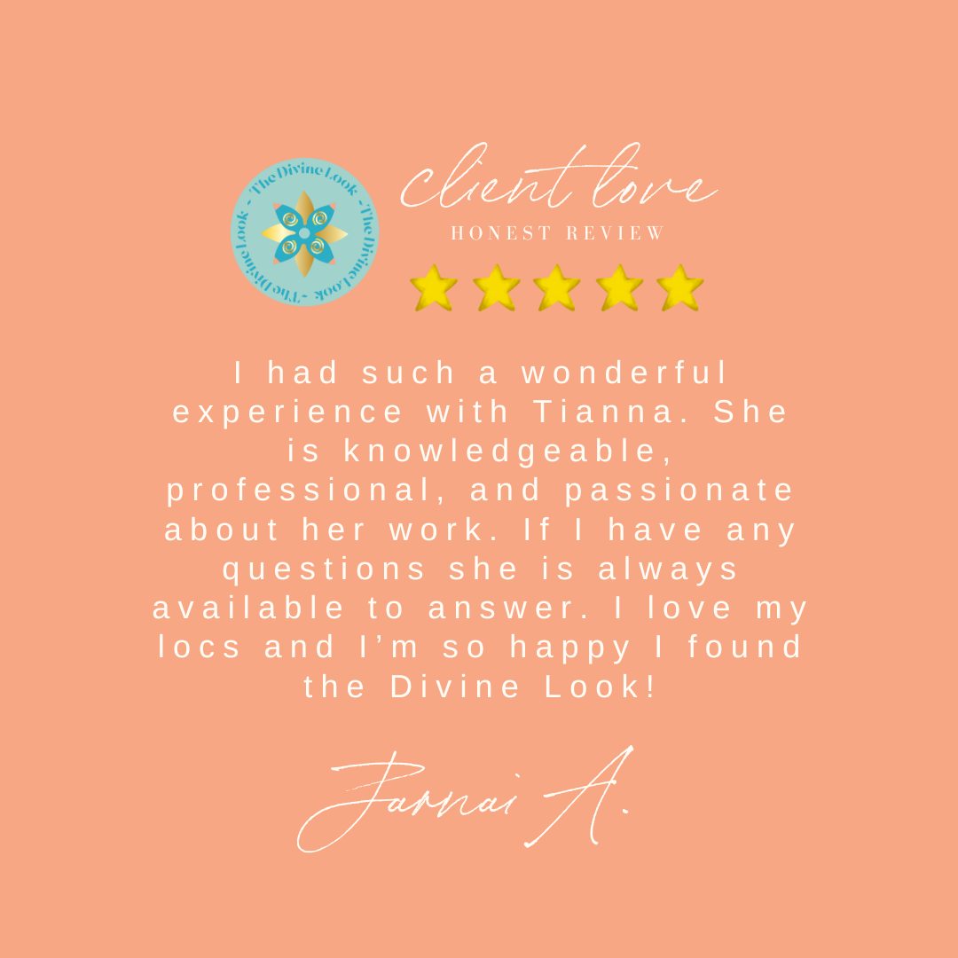 Every appointment at #TheDivineLook is a step towards healthier, more beautiful locs. Their dedication to quality service is unmatched! #LocHealth #StylistHeroes